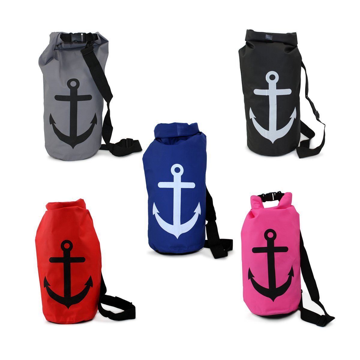 Sonia Originelli Cityrucksack 20 Liter Seesack Anker Wasserfest Trockensack Survival Bag marine