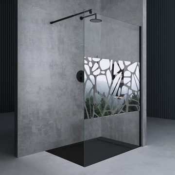 doporro Walk-in-Dusche Duschwand Walk-In-Dusche 10mm ESG-Glas inkl. Nano-Beschichtung, Einscheibensicherheitsglas