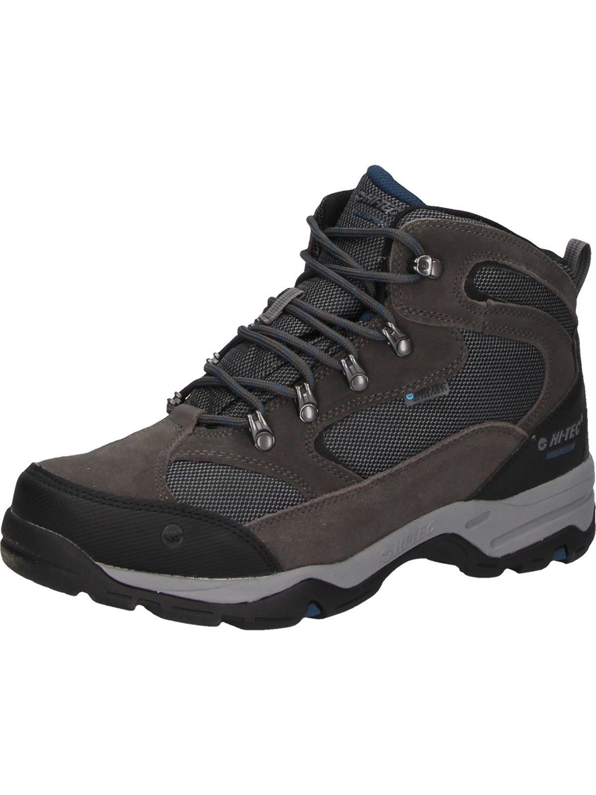 HI-TEC work Storm grau Wanderschuh Charcoal-Grey-Majolica-Blue