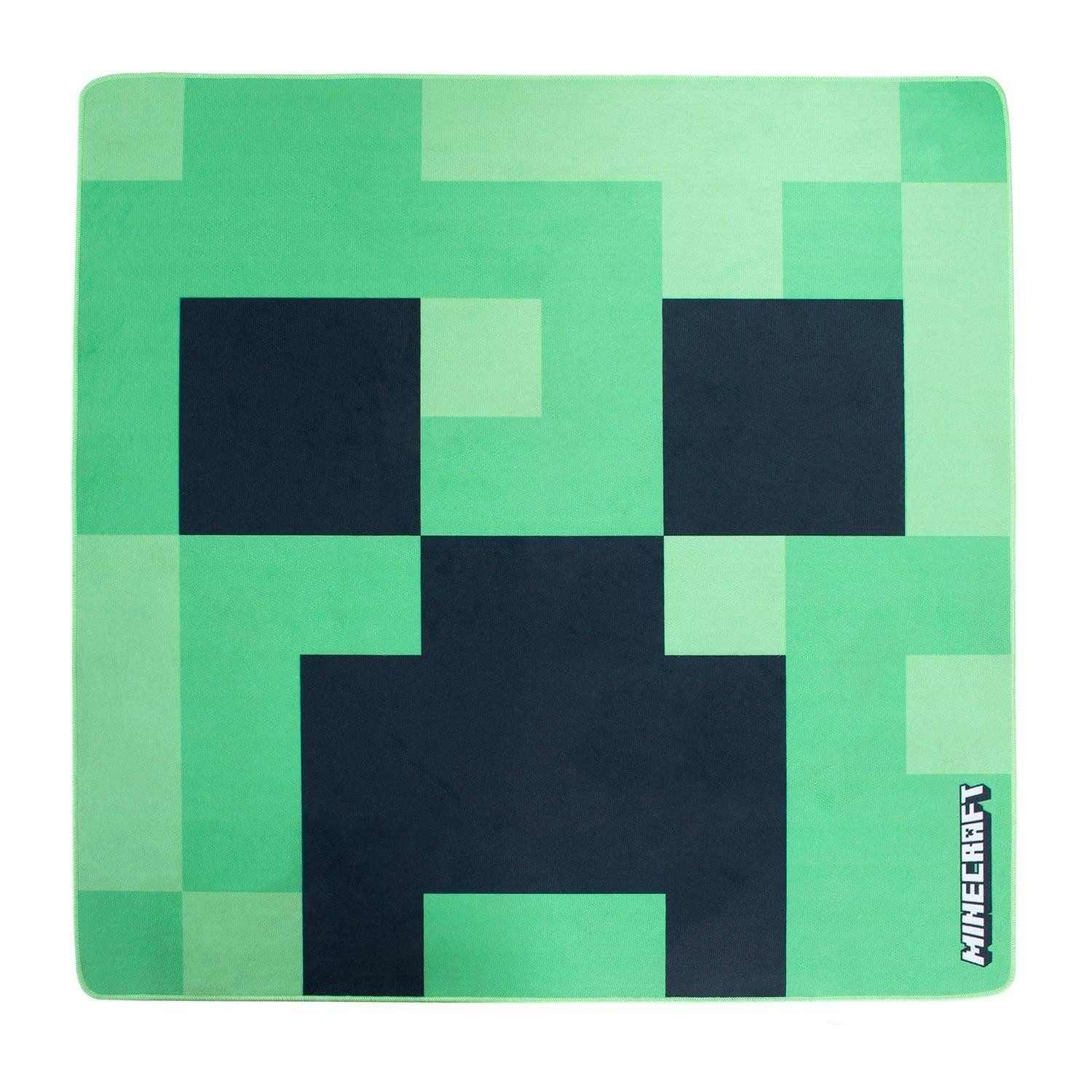 Kinderteppich MINECRAFT, 120 x 120 cm, Grün, Schwarz, quadratisch, Polyester