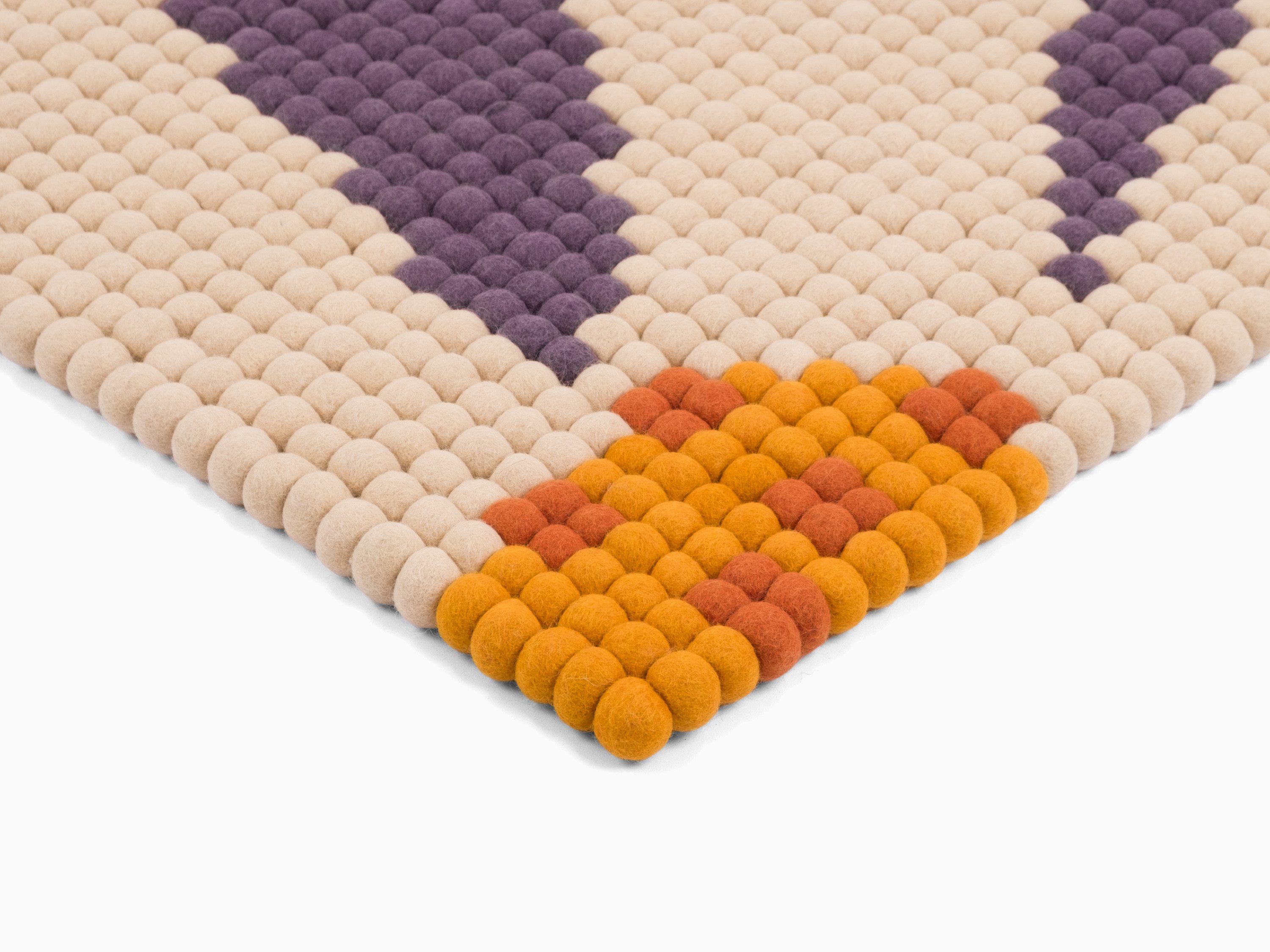 myfelt Wollteppich Daisy Filzkugelteppich eckig, rechteckig, 100% reine Schurwolle, in verschiedenen Größen erhältlich