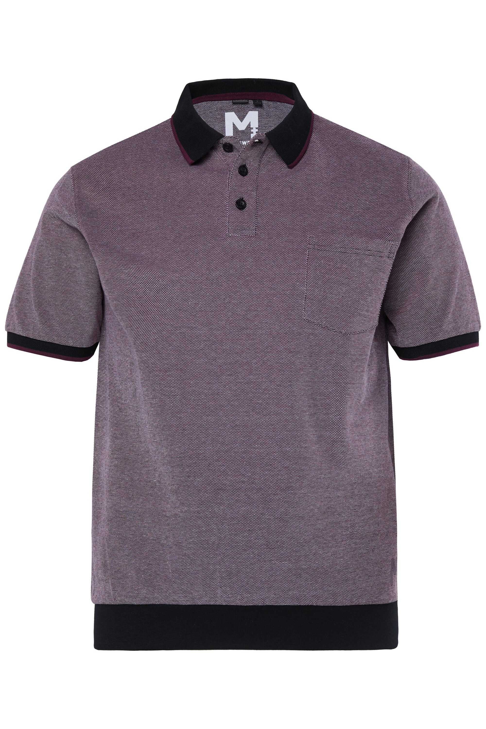 Men Plus Poloshirt Poloshirt Halbarm Bauchfit Piqué
