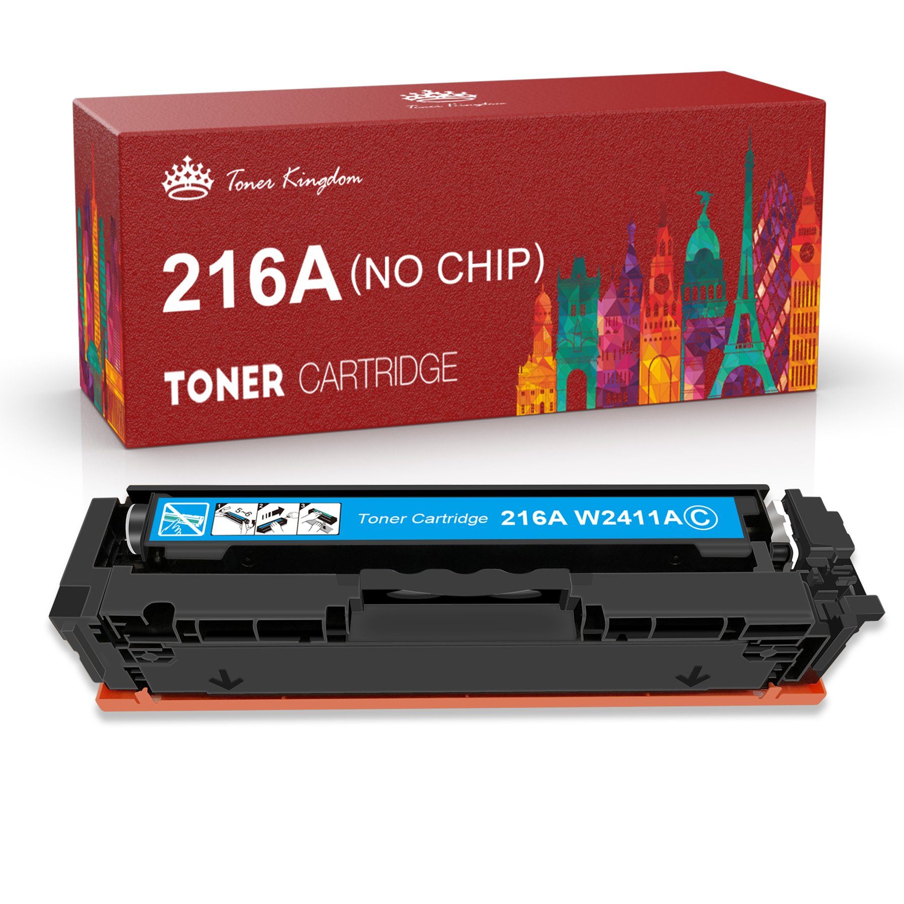 Toner Kingdom 216A Tonerpatrone Cyan 216 HP216 Color HP für HP216A A Ersatz