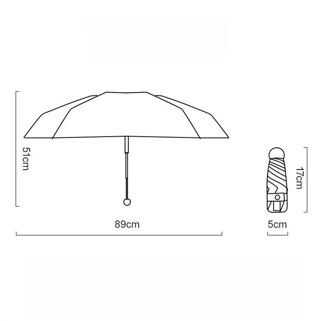UV-Schutz klein Eingedickt Sonnenschutz, winzig Vinyl vor YOOdy~ Taschenregenschirm damen sonnenschirm und schützt unterwegs Sonne Regen Taschenschirme für Matcha für