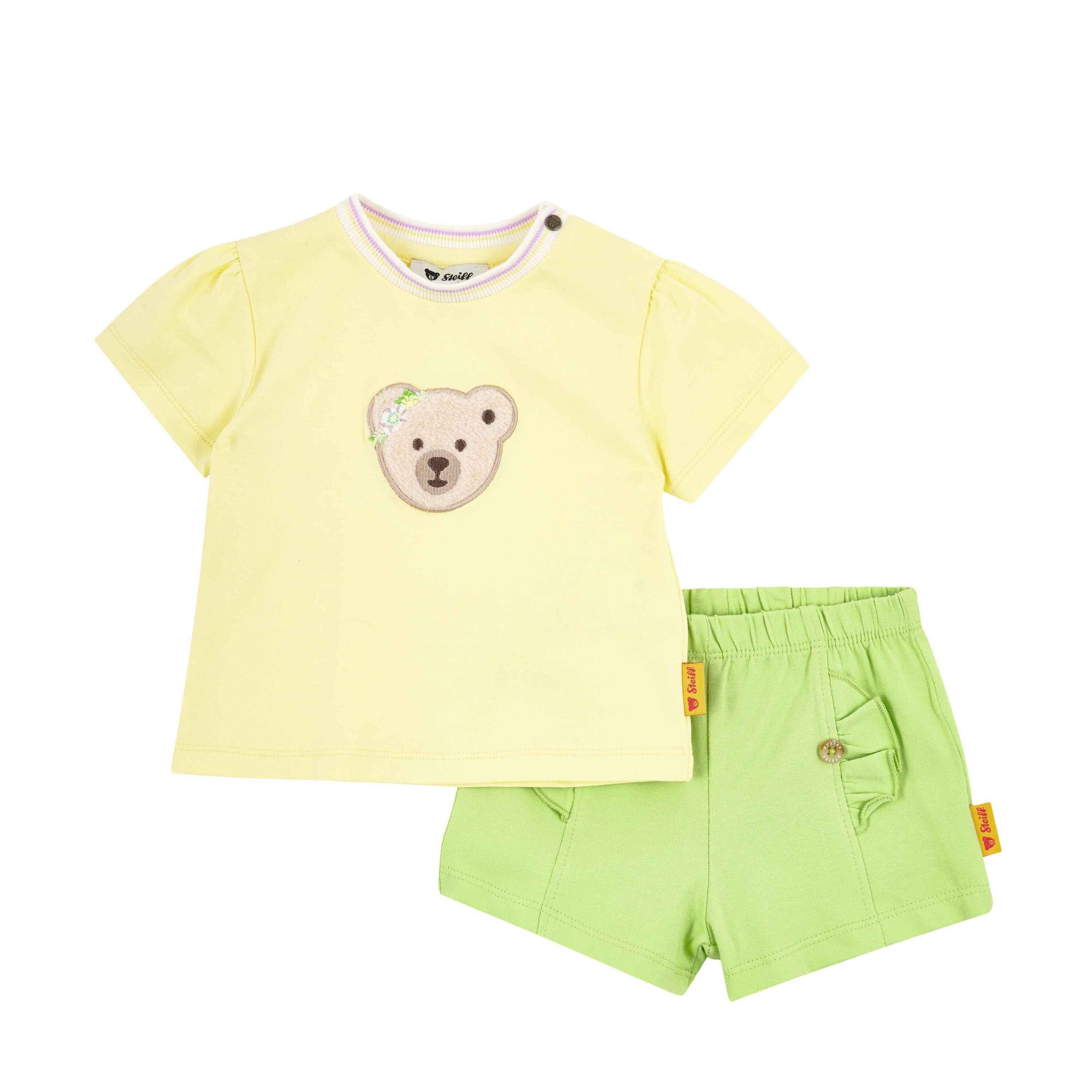 Steiff Shorts Set Shorts + T-Shirt kurzarm Aloha, Softbund