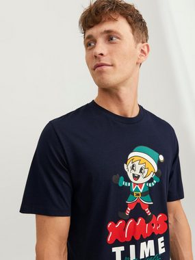 Jack & Jones Rundhalsshirt JORXMAS TEE SS CREW NECK