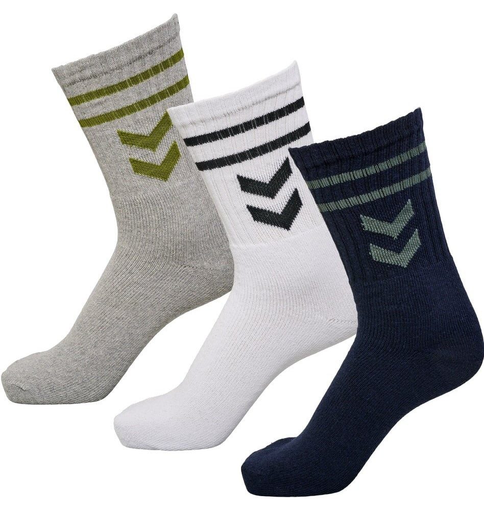 hummel Sportsocken Crew weiss/magnetgrau/marineblau - 3 Paar günstig online kaufen