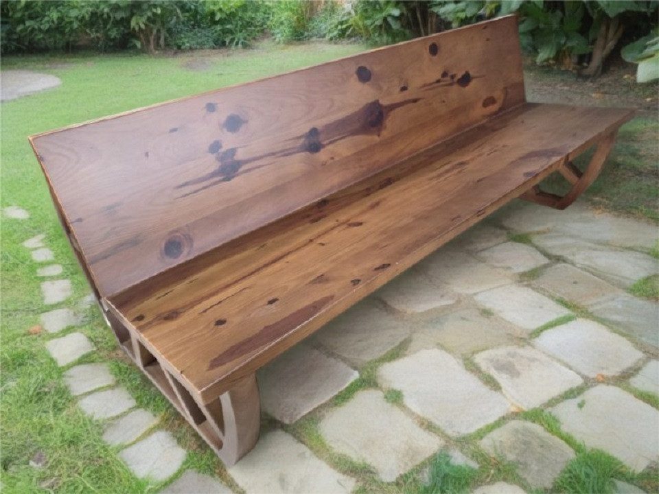 JVmoebel Gartenbank Gartenbank 3 Sitzer Massivholz Sitzbank Parkbank Gartenmöbel Sofort (1-St)