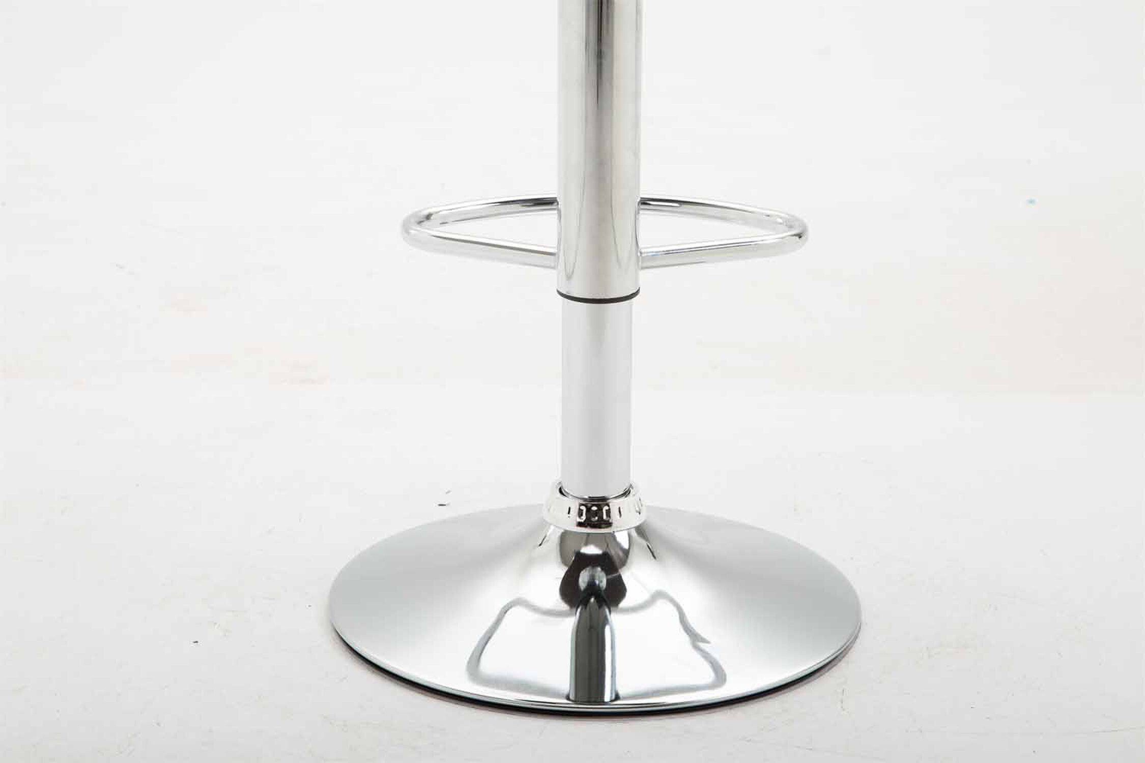 TPFLiving Barhocker Gestell: für Hocker & - (mit und Rückenlehne 360° Küche), Schwarz drehbar Lana chrom- Kunstleder hoher - Theke Fußstütze Sitzfläche: Metall
