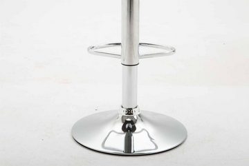 TPFLiving Barhocker Lana (Set, 2 St., mit hoher Rückenlehne und Fußstütze - Hocker für Theke & Küche), 360° drehbar - Gestell: Metall chrom- Sitzfläche: Kunstleder Schwarz