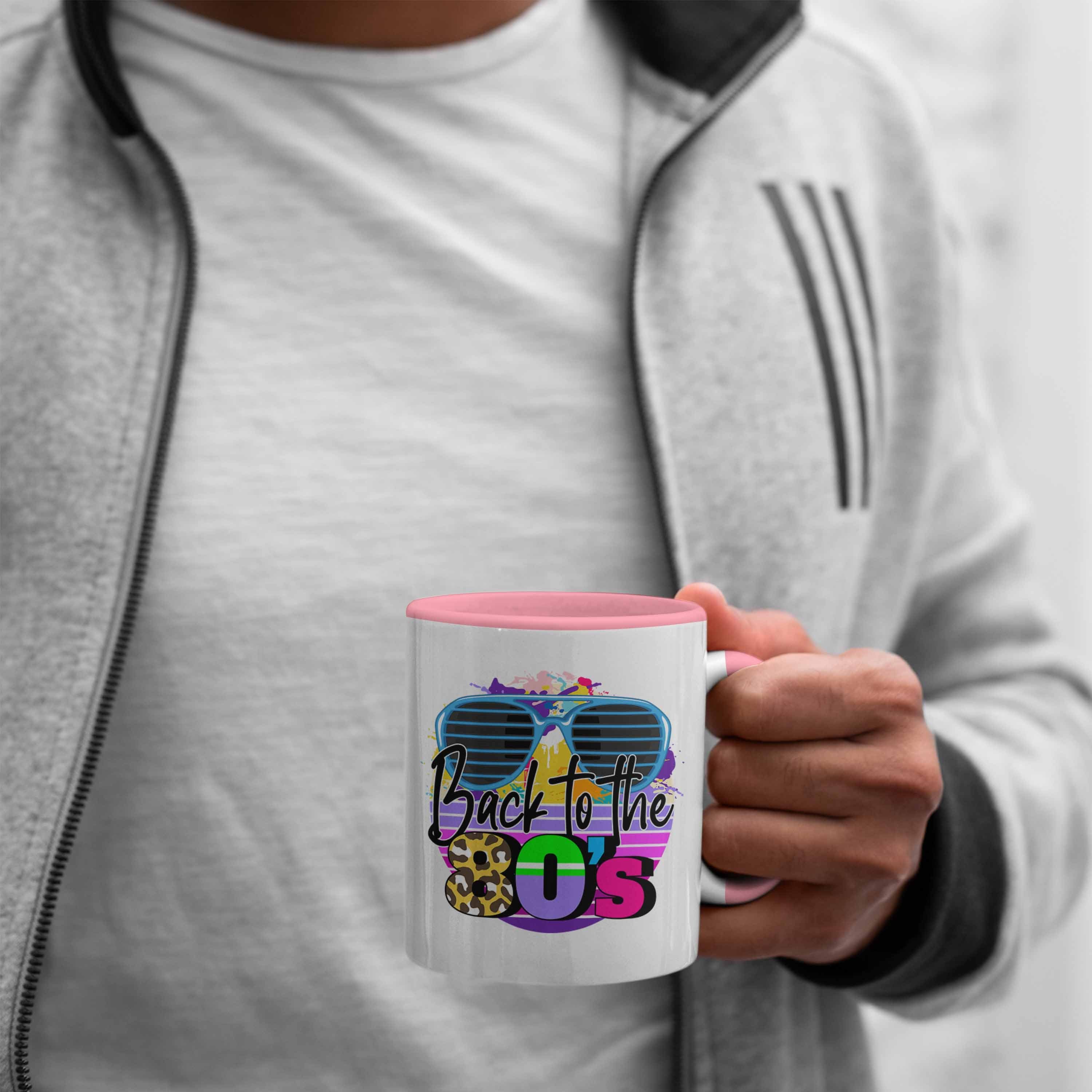 Trendation Tasse Trendation - Rosa 80. 80er Jahre Geschenk Tasse Geschenkdidee Errinerrung Jahre