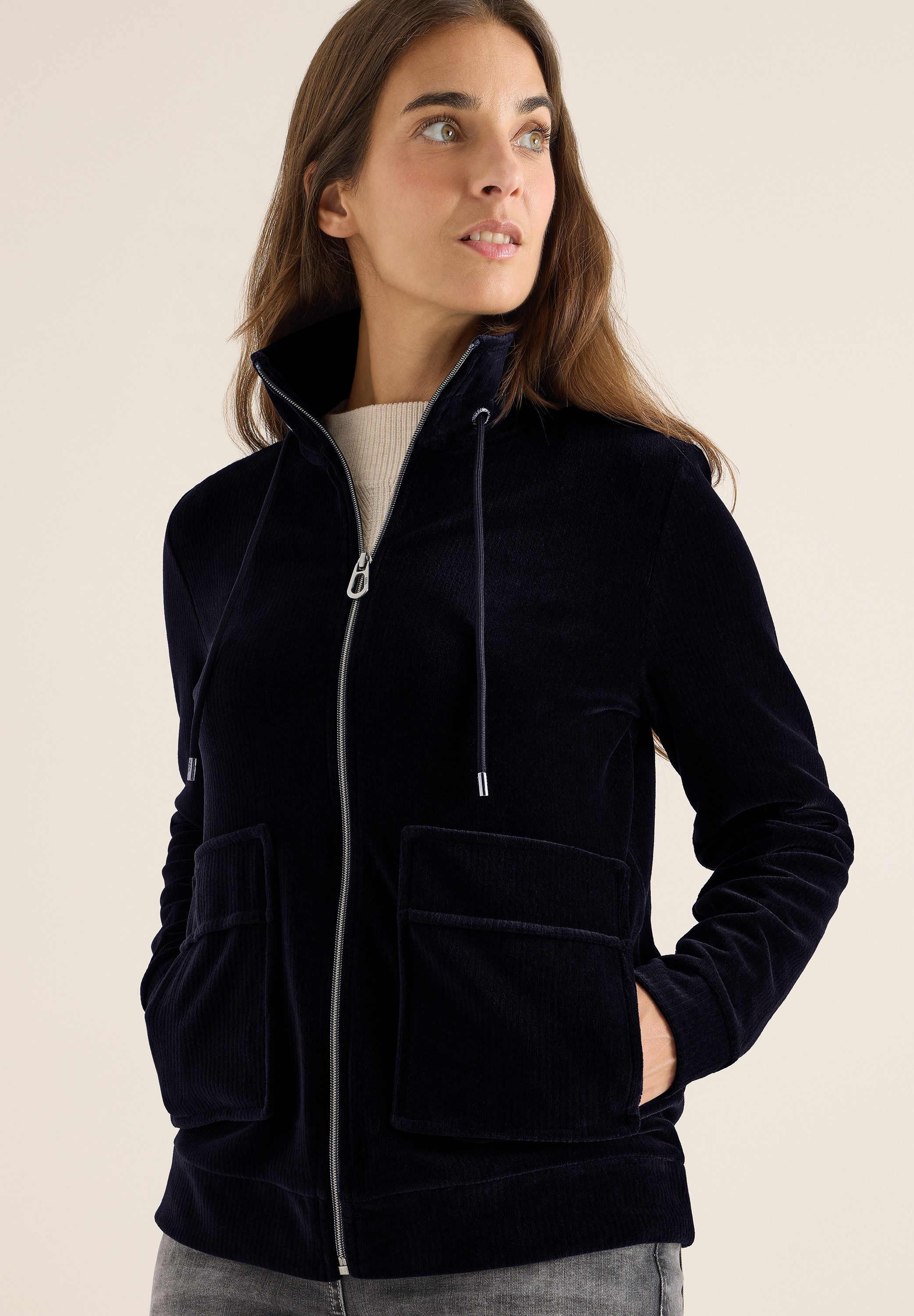 CECIL Cordjacke mit Stehkragen mit Tunnelzug günstig online kaufen