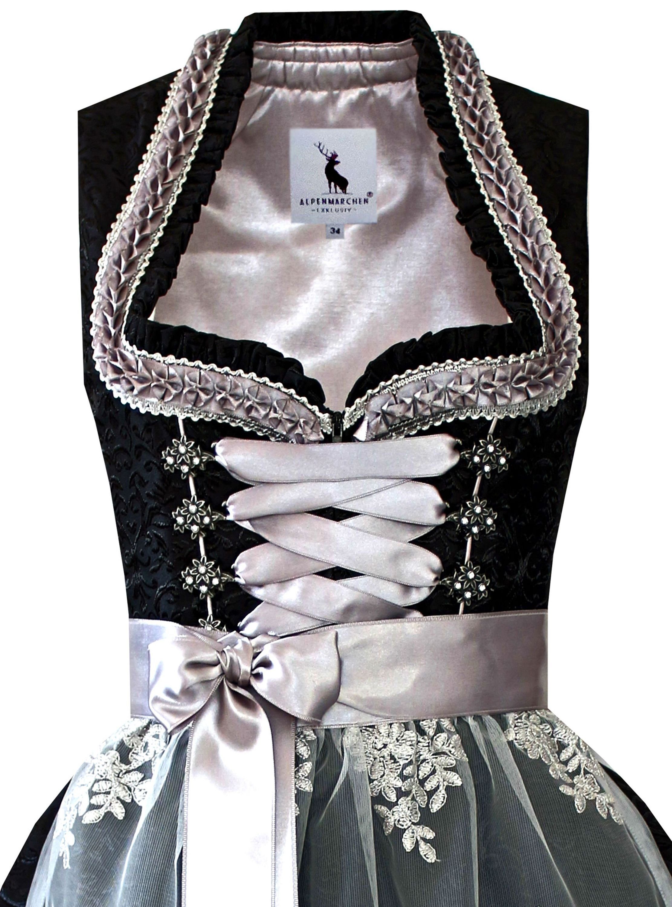 Alpenmärchen Dirndl Dirndl Evi in schwarz günstig online kaufen