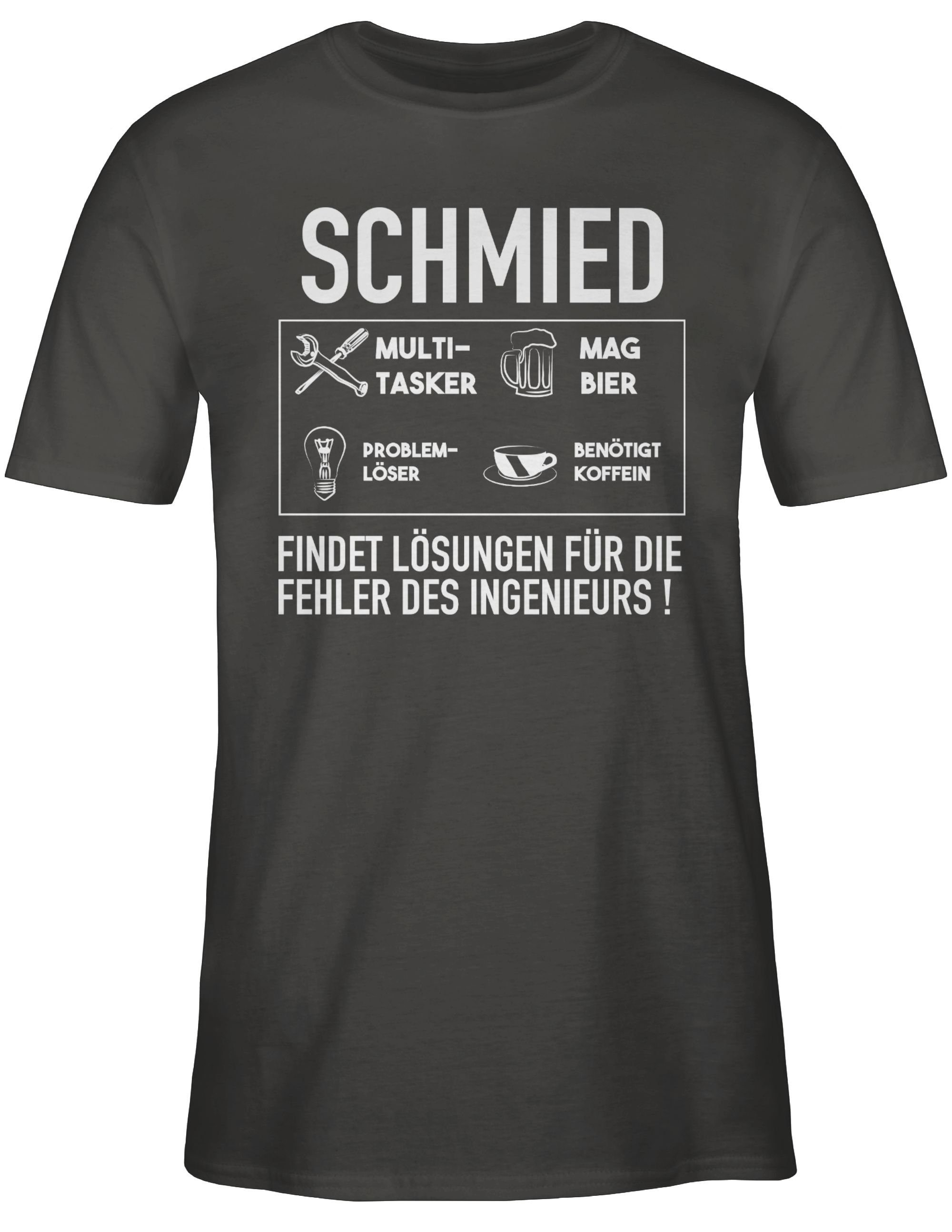3 Shirtracer T-Shirt Schmied Geschenke Dunkelgrau Handwerker