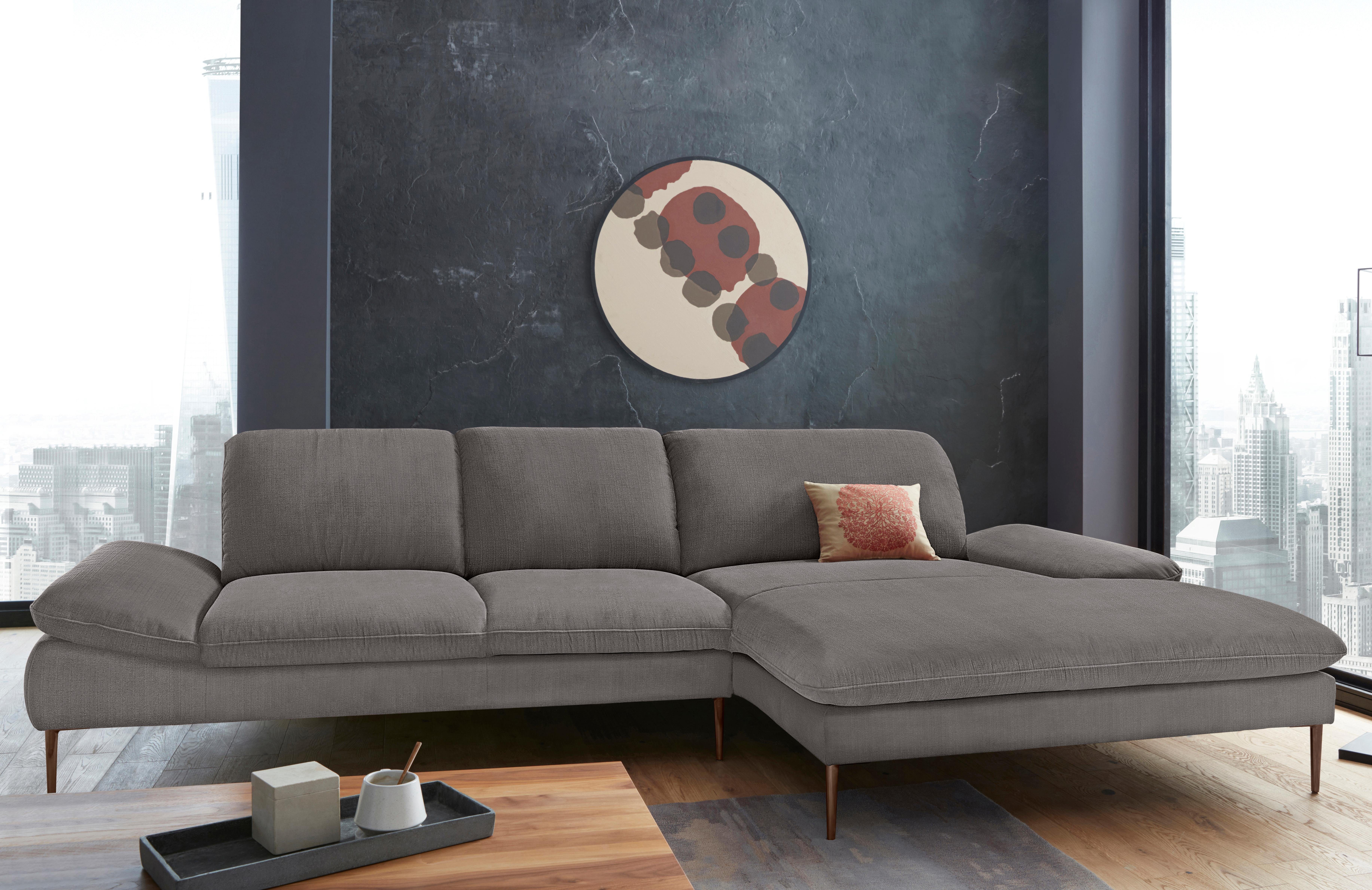 W.SCHILLIG Ecksofa enjoy&MORE, Designsofa, bequem, elegant und zeitlos, L-Form, Sitztiefenverstellung, Füße bronze pulverbeschichtet, Breite 340 cm