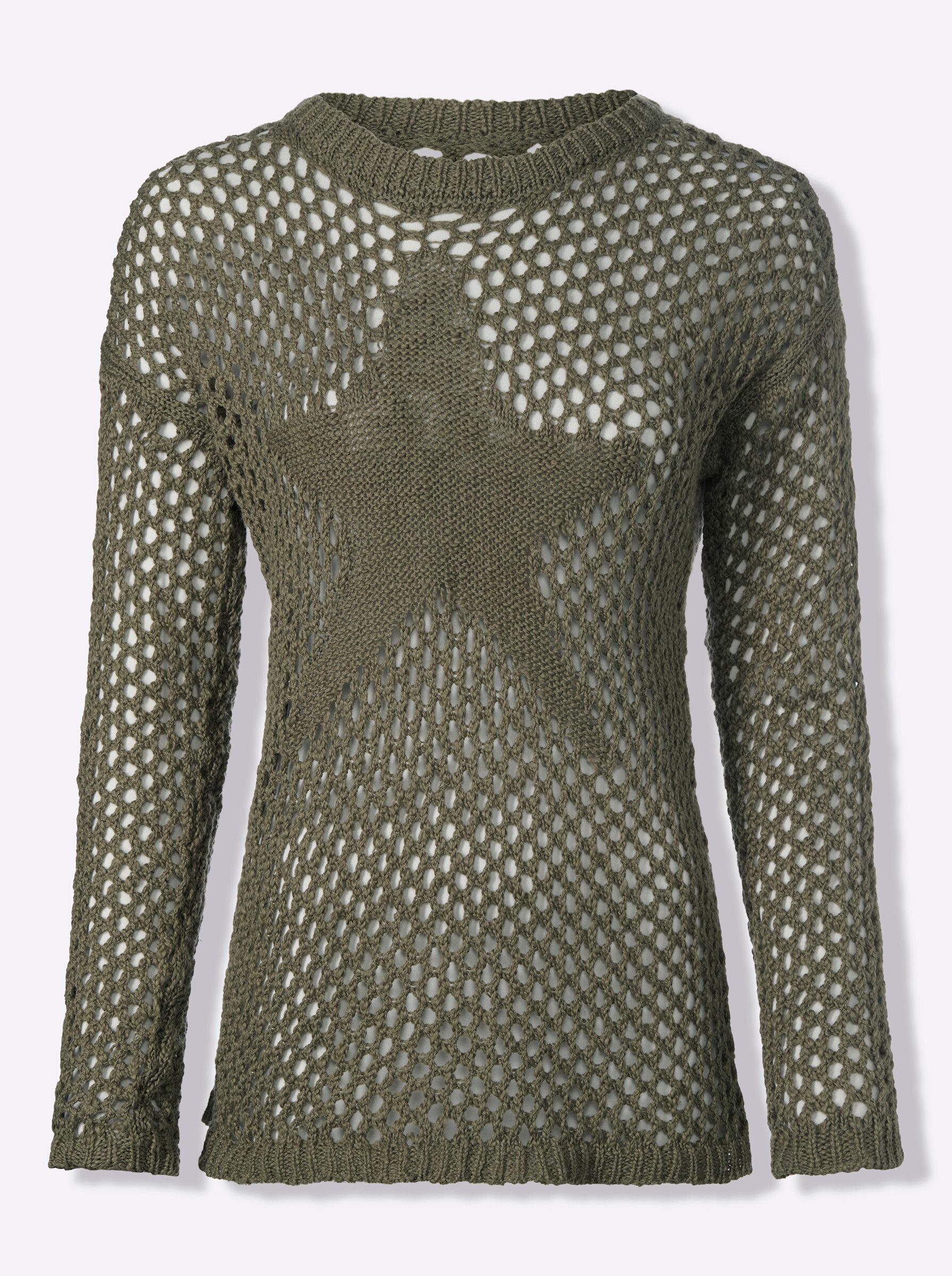 Strickpullover Pullover Langarm Ajour