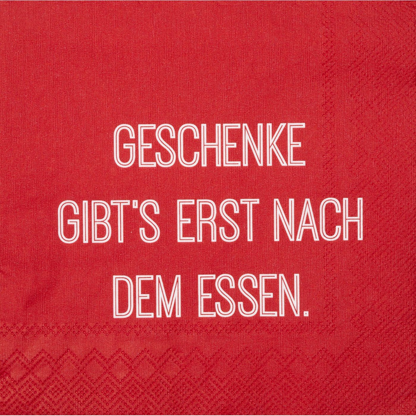 Räder Design Papierserviette Салфетки "Geschenke gibts erst...", (Einteilig, 1 St), Tannen