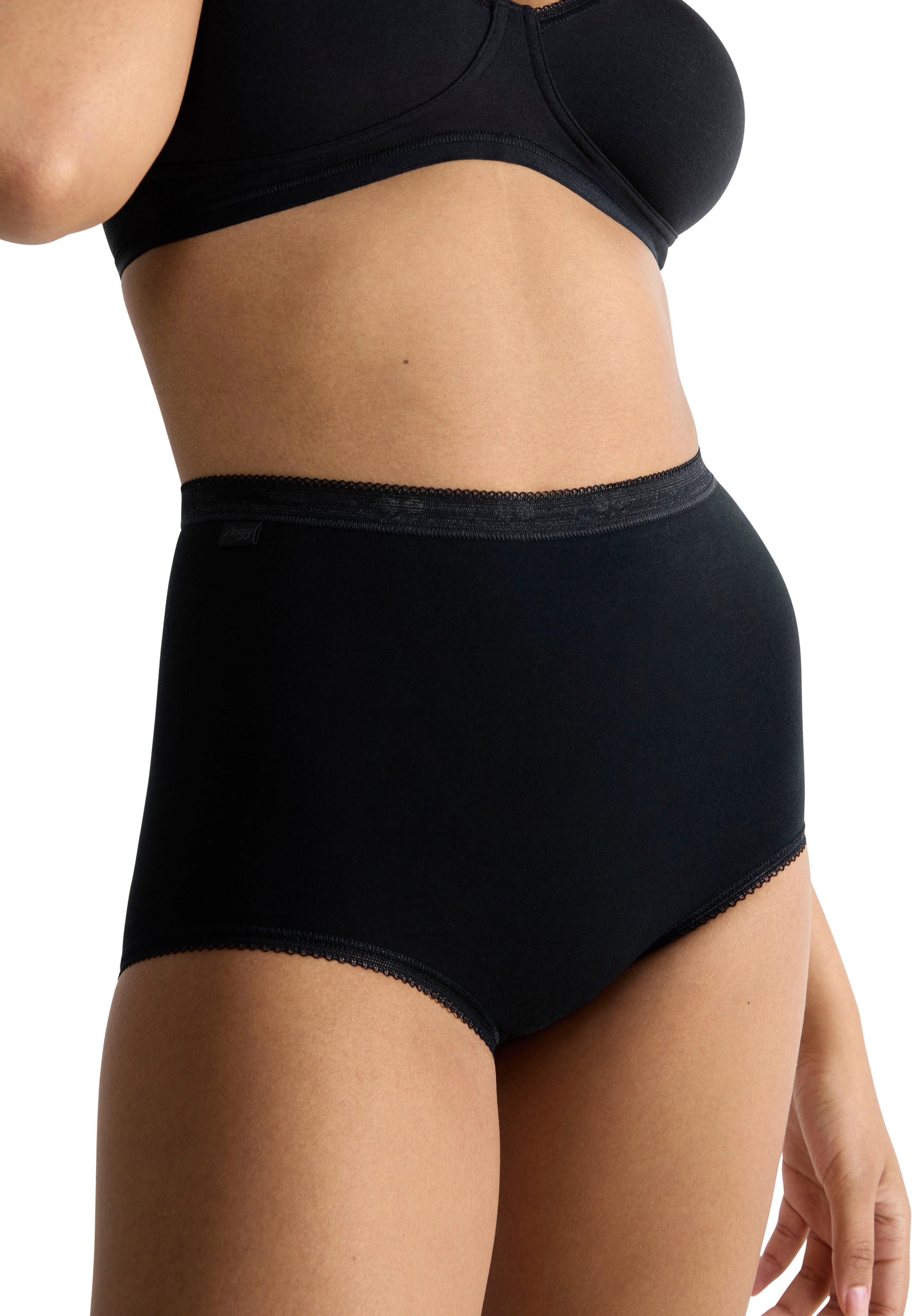 sloggi Maxislip Basic+ (3er Pack) perfekter Sitz, Baumwollmischung, weich, elastisch