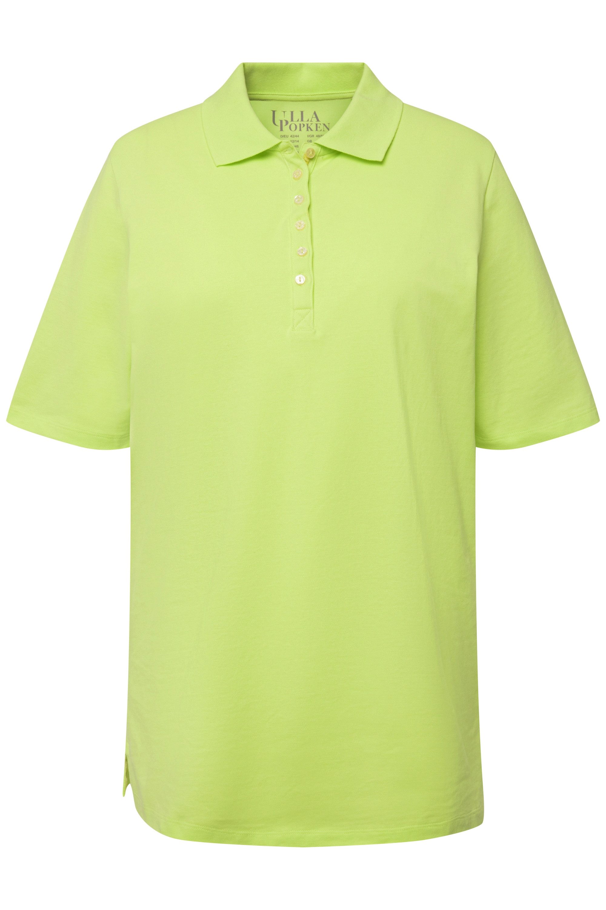 Ulla Popken T-Shirt Poloshirt Piqué Polokragen günstig online kaufen