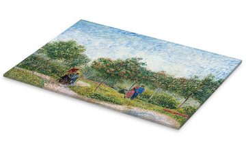 Posterlounge Acrylglasbild Vincent van Gogh, Liebespaare im Voyer d'Argenson Park in Asnières, Wohnzimmer Malerei