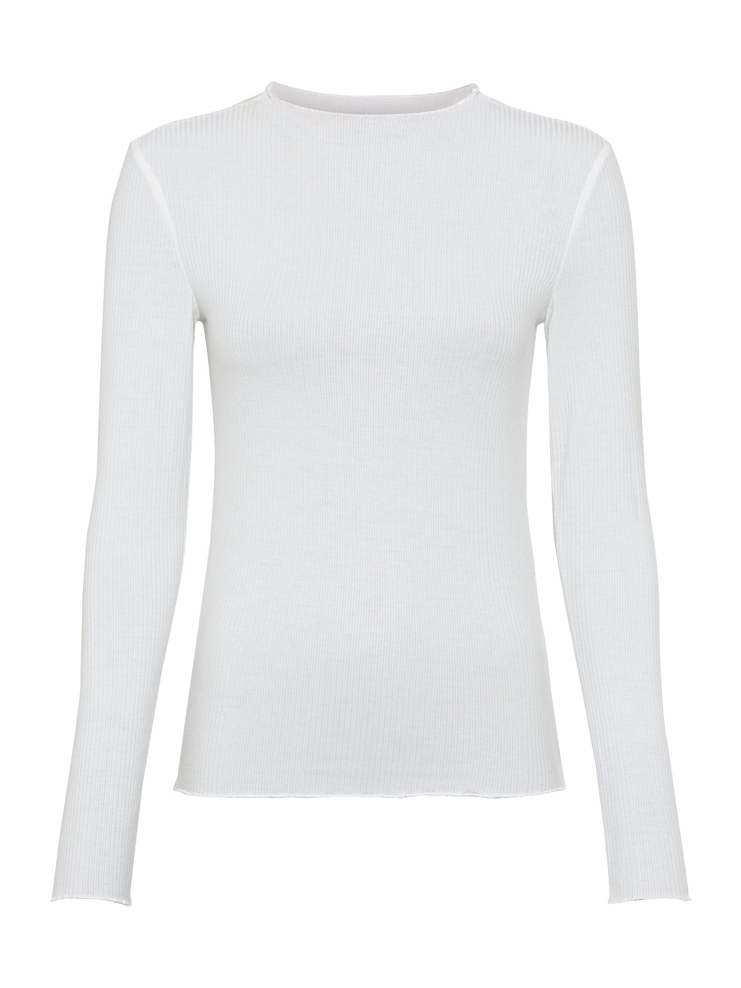 LASCANA Langarmshirt, aus weicher Rippware, Stehkragen, Basic günstig online kaufen