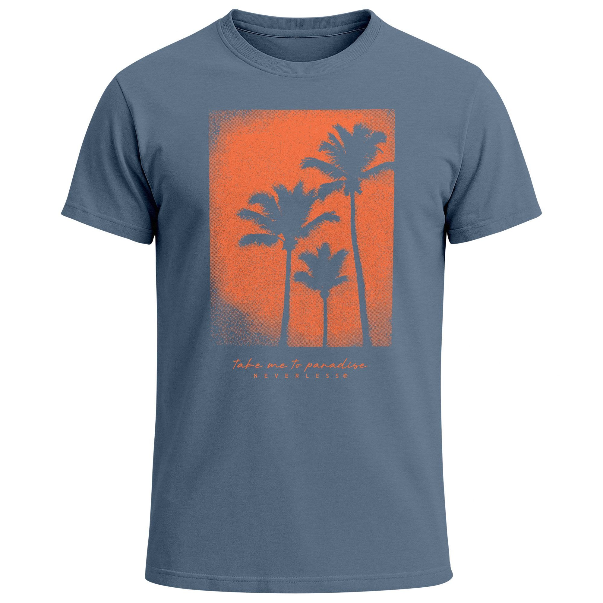 Neverless Print-Shirt Herren T-Shirt Palmen Fotoprint günstig online kaufen