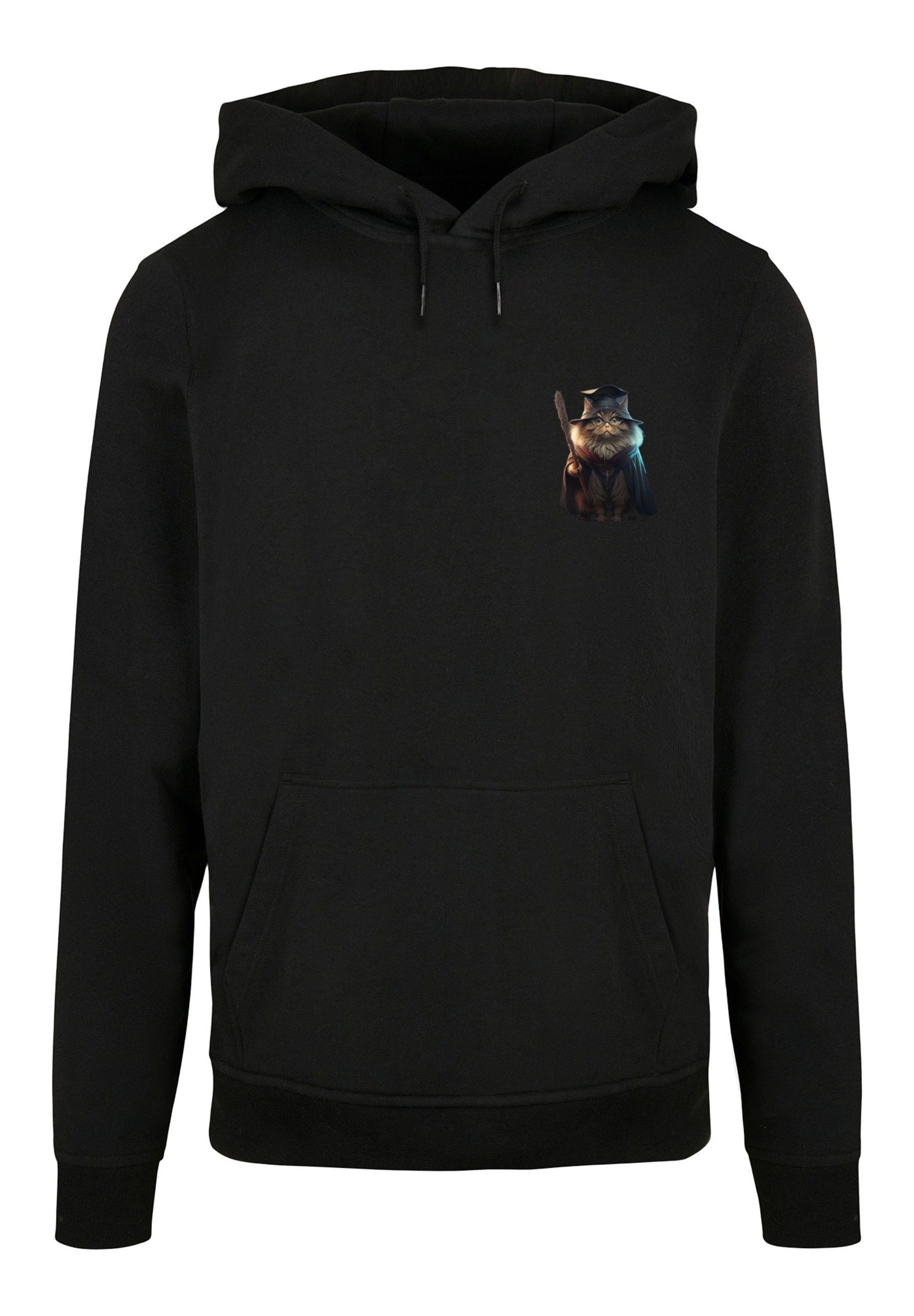 F4NT4STIC Kapuzenpullover Wizard Cat HOODIE Print