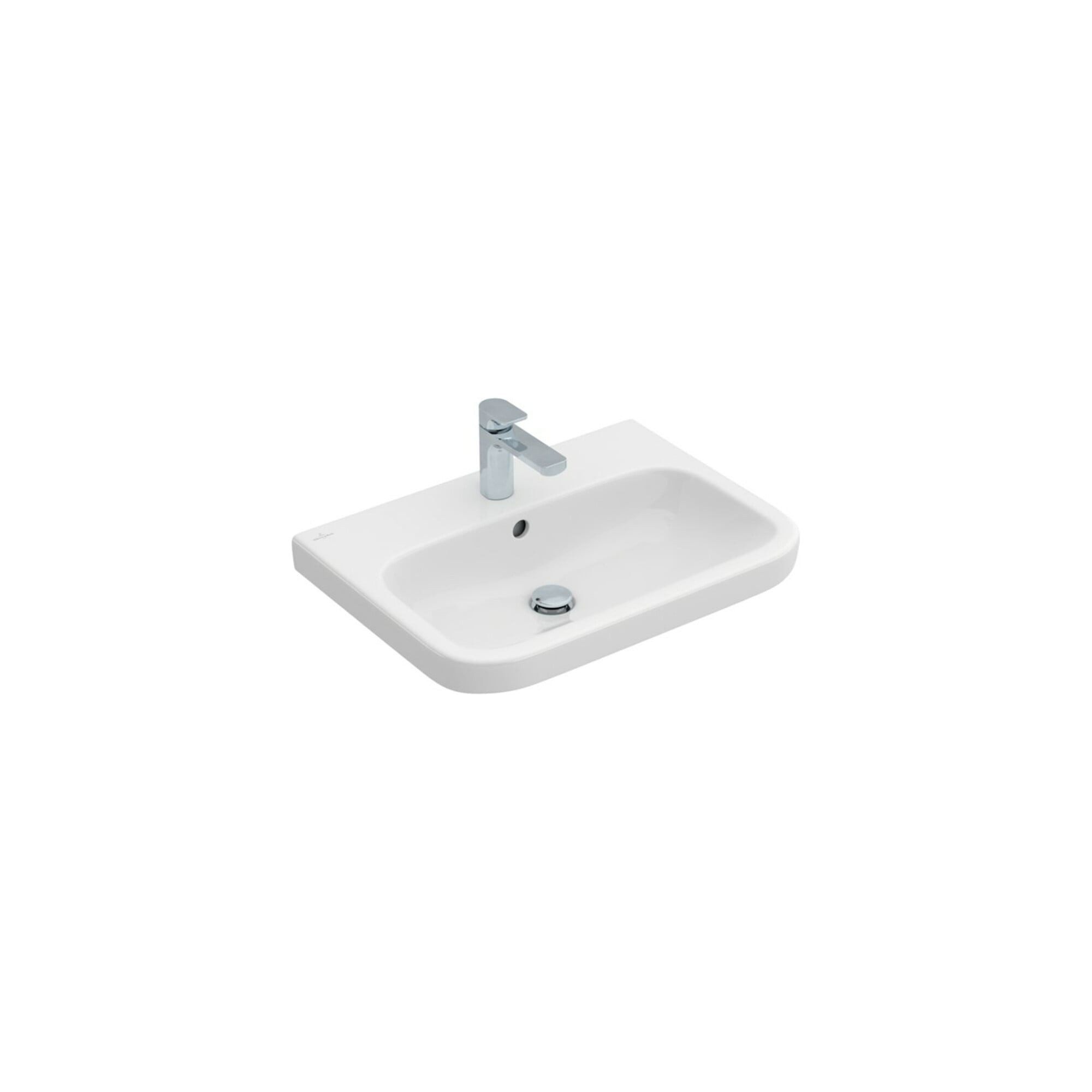 Villeroy & Boch Badmöbel-Set V&B Waschtisch Architectura 65x47cm, 1 Hahnl., m ÜL, weiß C-plus