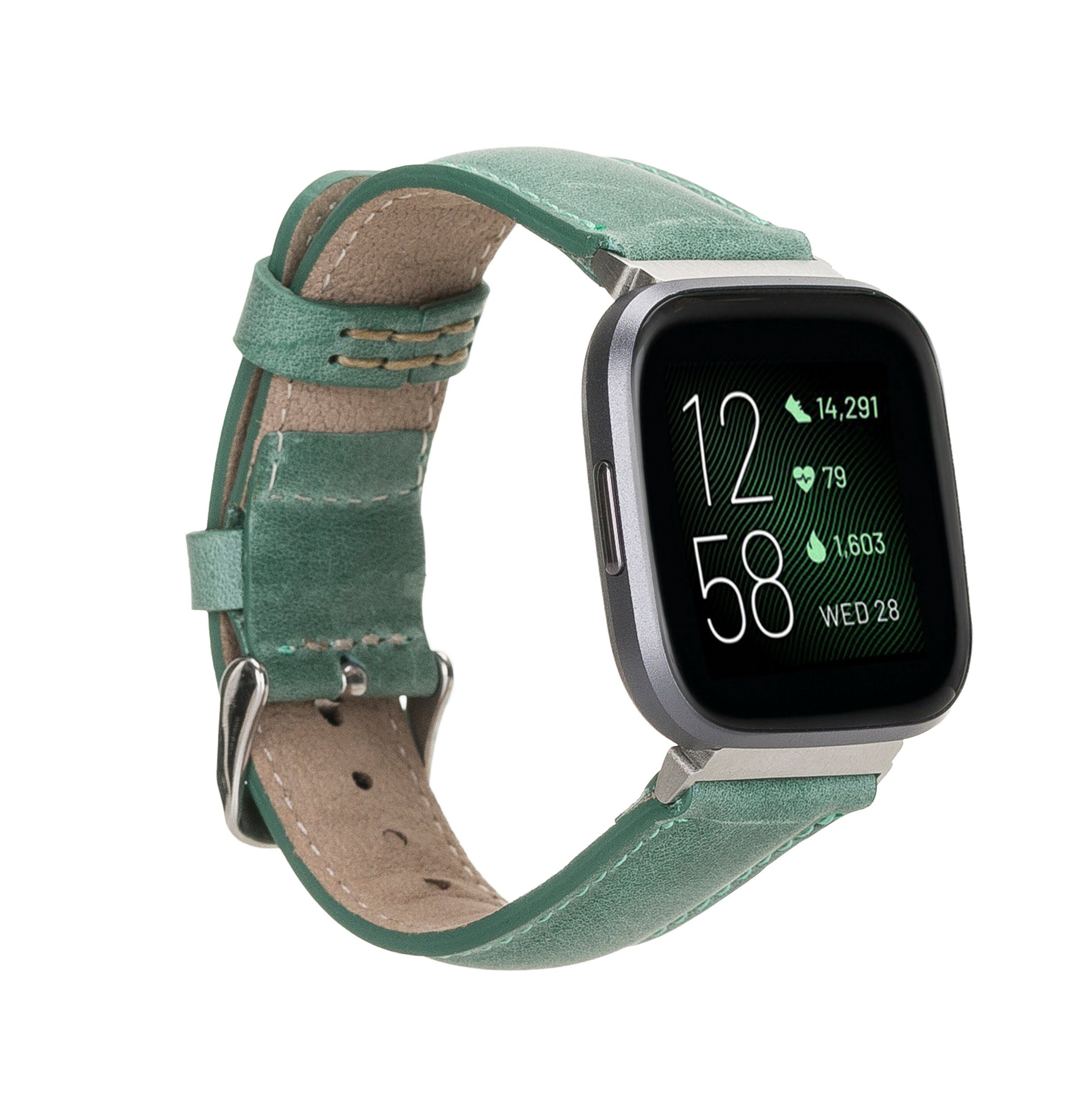 Renna Leather Smartwatch-Armband Fitbit Versa 4 / 3 / Sense & 2 Armband Ech günstig online kaufen