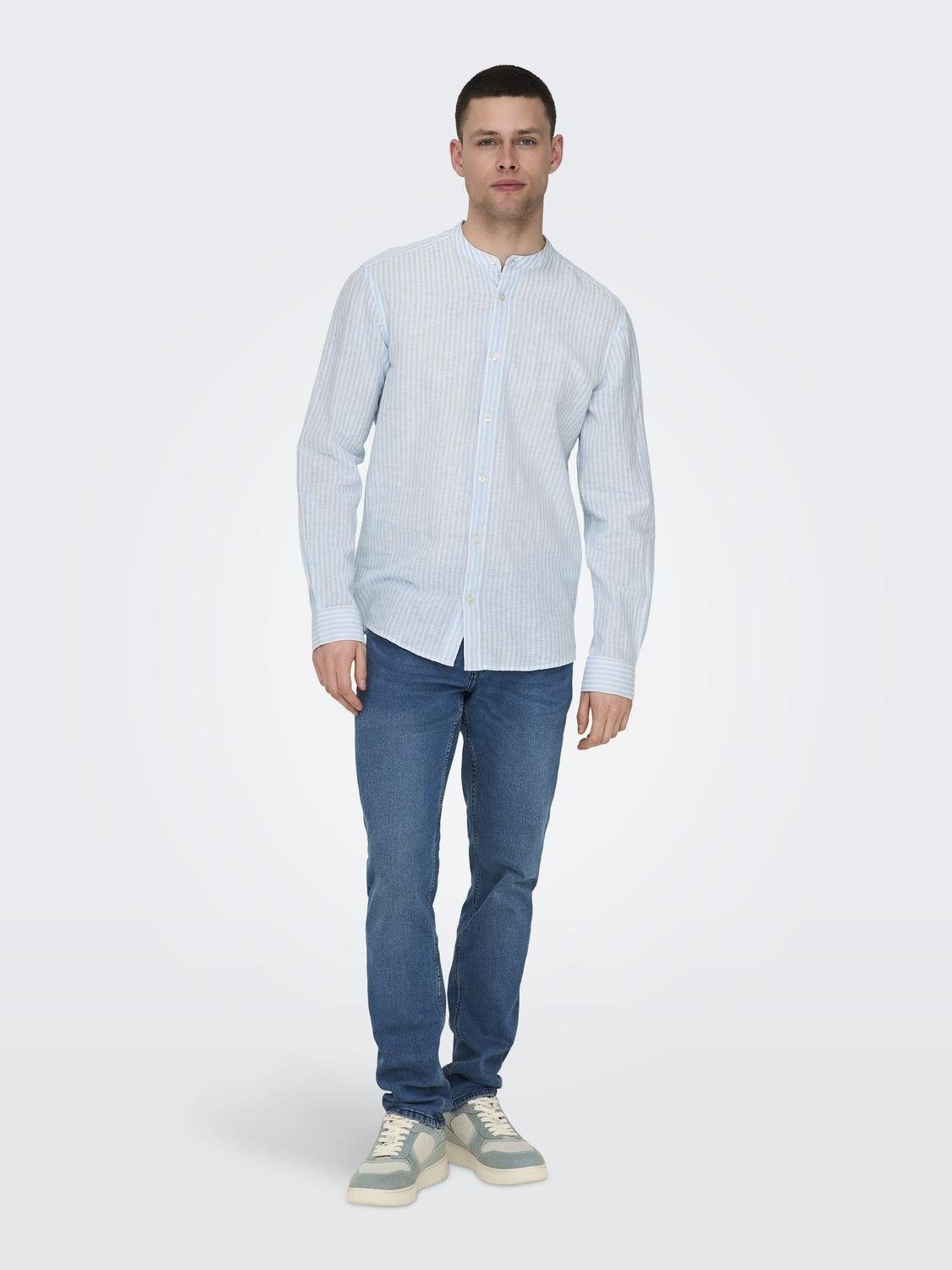 ONLY & SONS Langarmhemd Leichtes Leinen günstig online kaufen