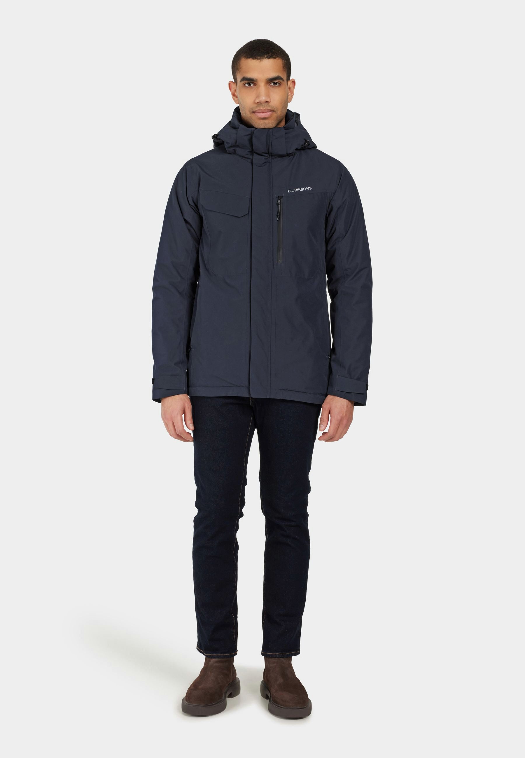 Didriksons Winterjacke Herren Winterparka Wasserdicht STEFAN mit Kapuze mit Taschen