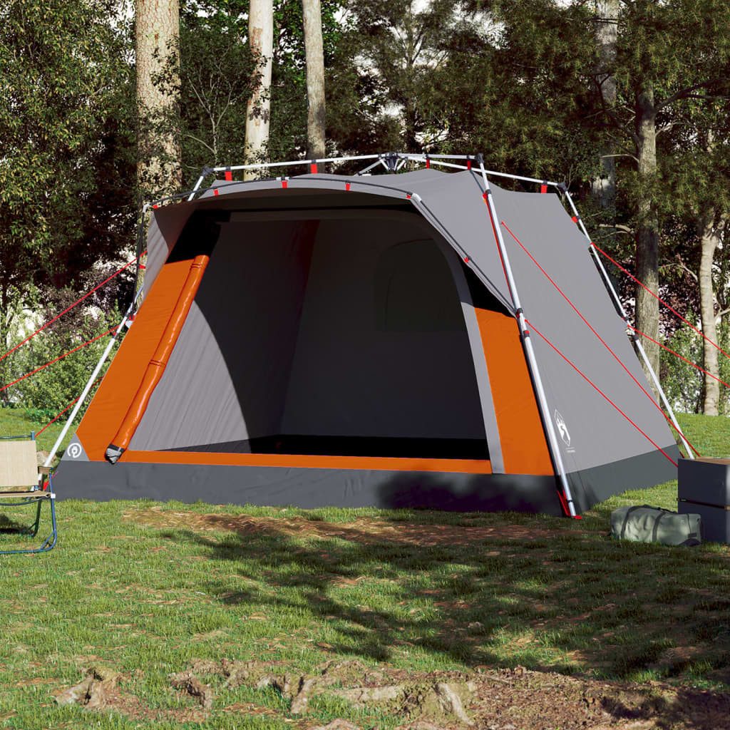 vidaXL Kuppelzelt Campingzelt 4 Personen Grau günstig online kaufen