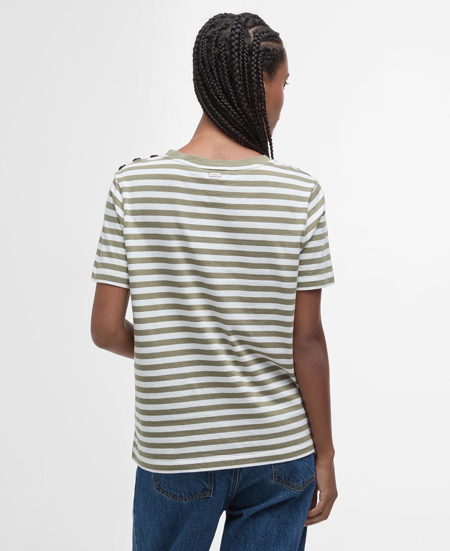 Barbour T-Shirt BARBOUR T-Shirt Ferryside Striped Dusky Green