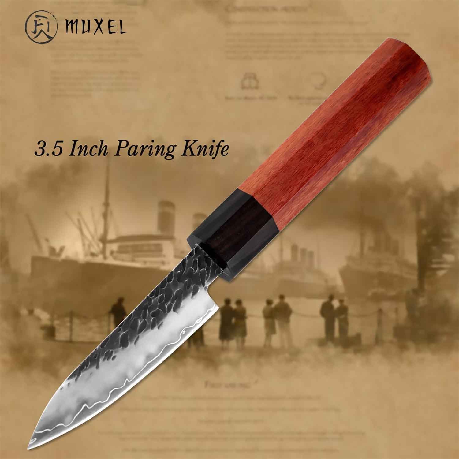 Muxel Gemüsemesser Schälmesser mit Octagonal Griff das kleine Küchenmesser, Obst- und
