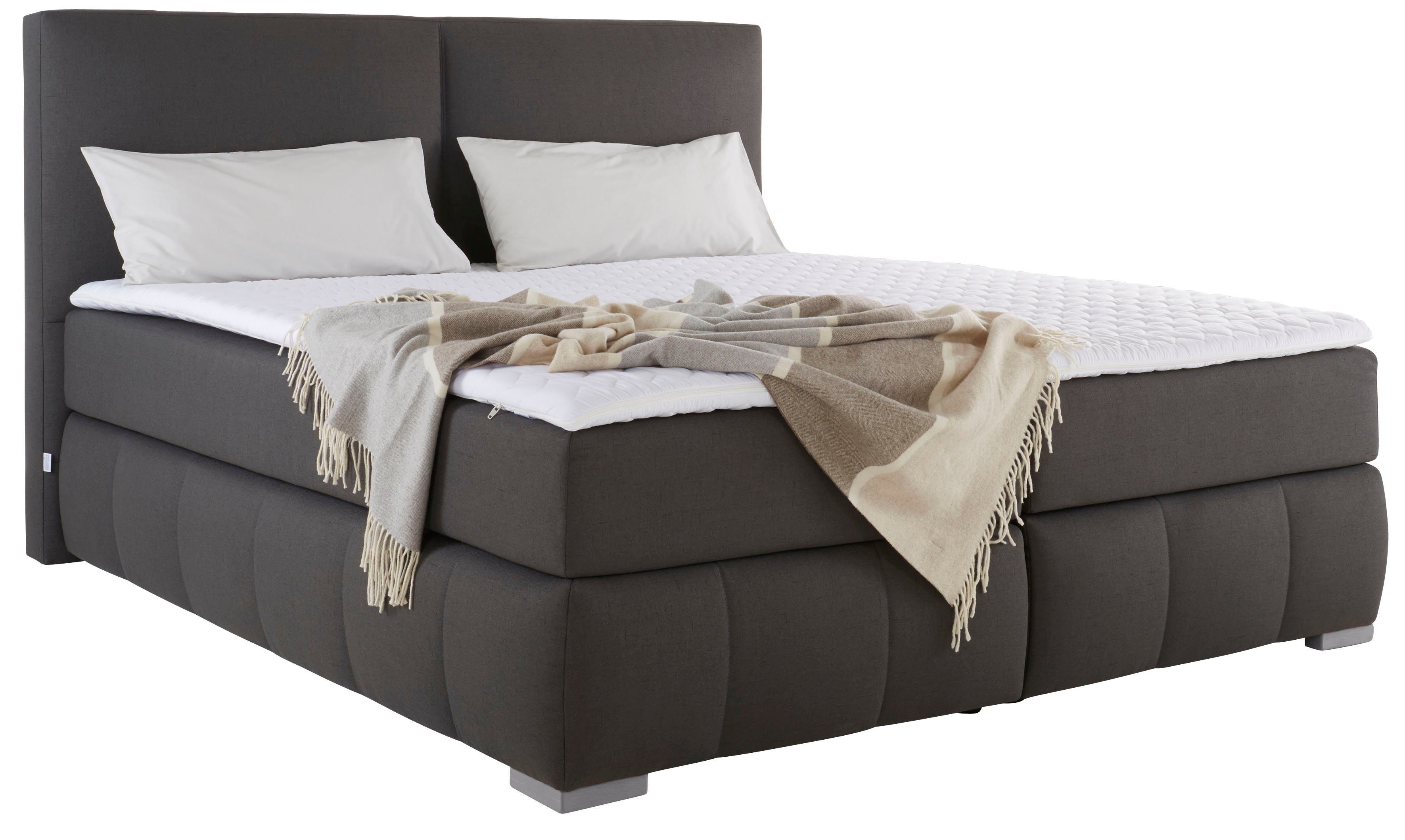Home affaire Boxspringbett "Wehma", inkl. Topper in 3 verschiedenen Matratz günstig online kaufen