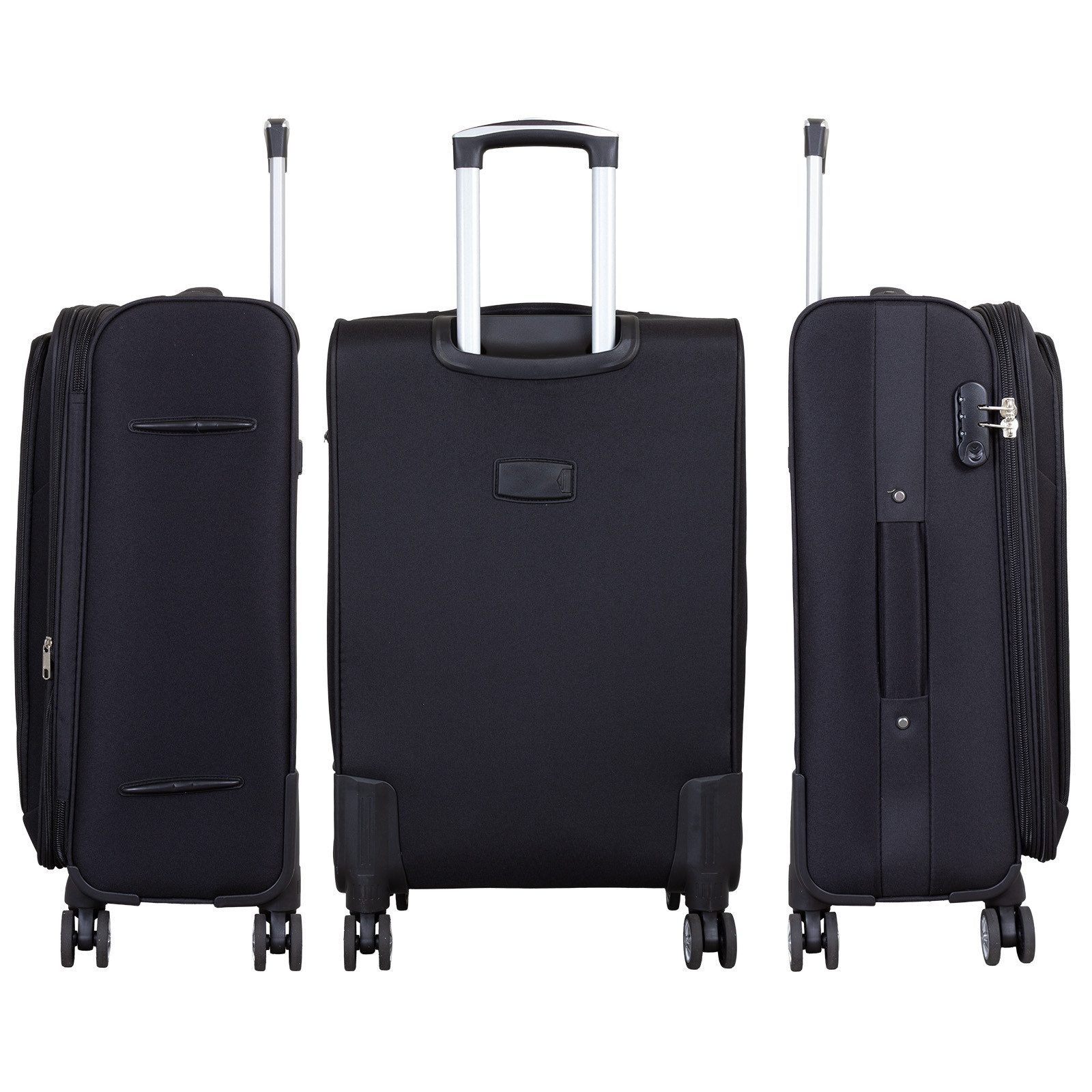 Trendyshop365 Weichgepäck-Trolley Cremona, 4 Rollen
