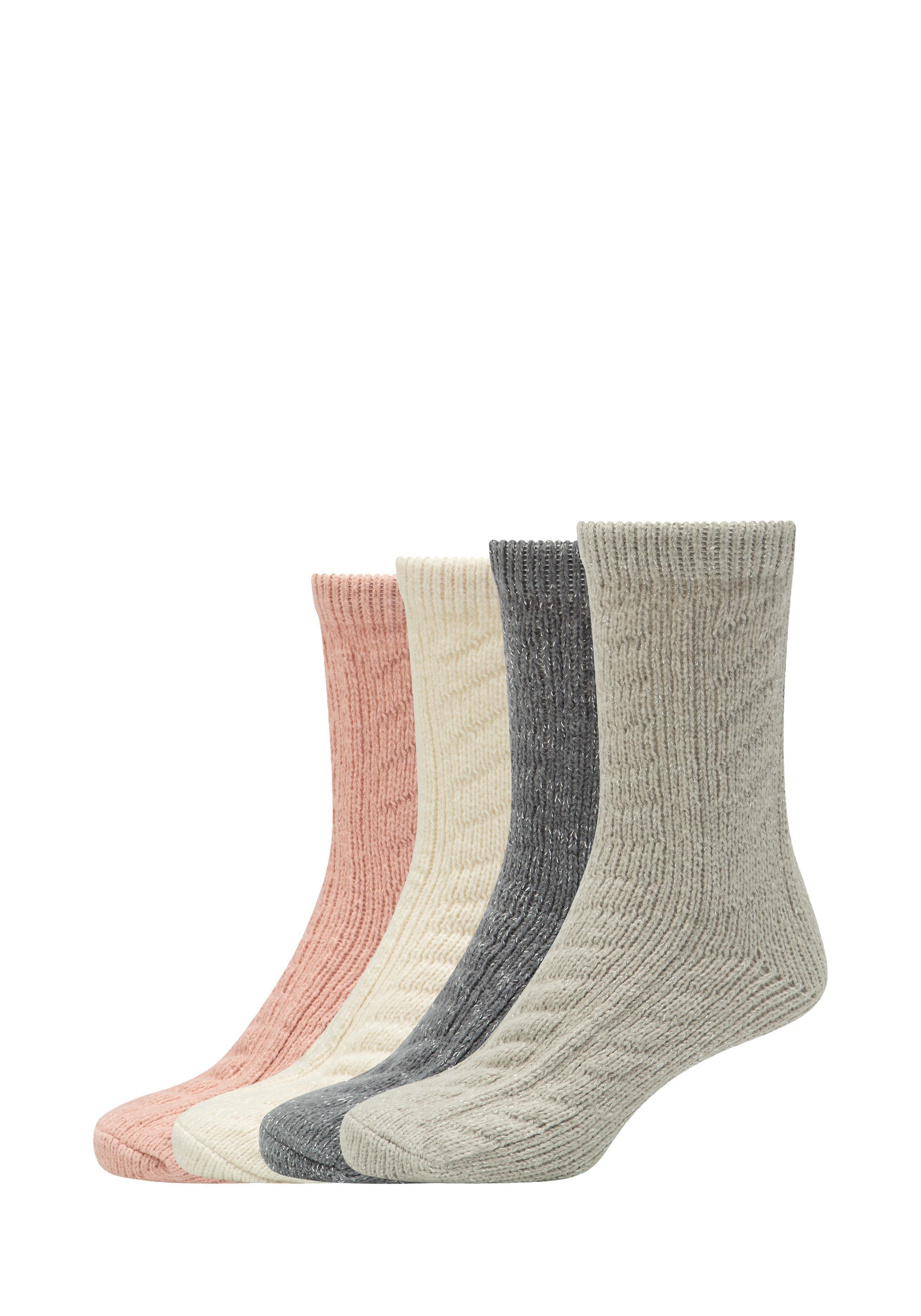 s.Oliver Socken warm & cozy (4-Paar) mit elastischem Bund günstig online kaufen