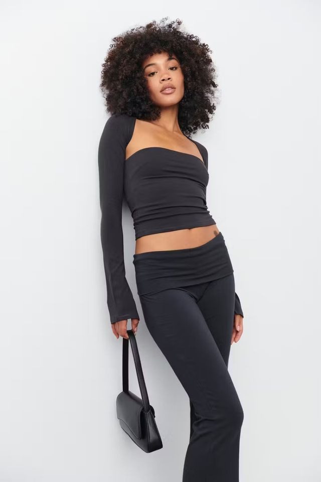 Gina Tricot Langarmshirt - Bequemes Gina Tricot Soft Touch Square Neck Top
