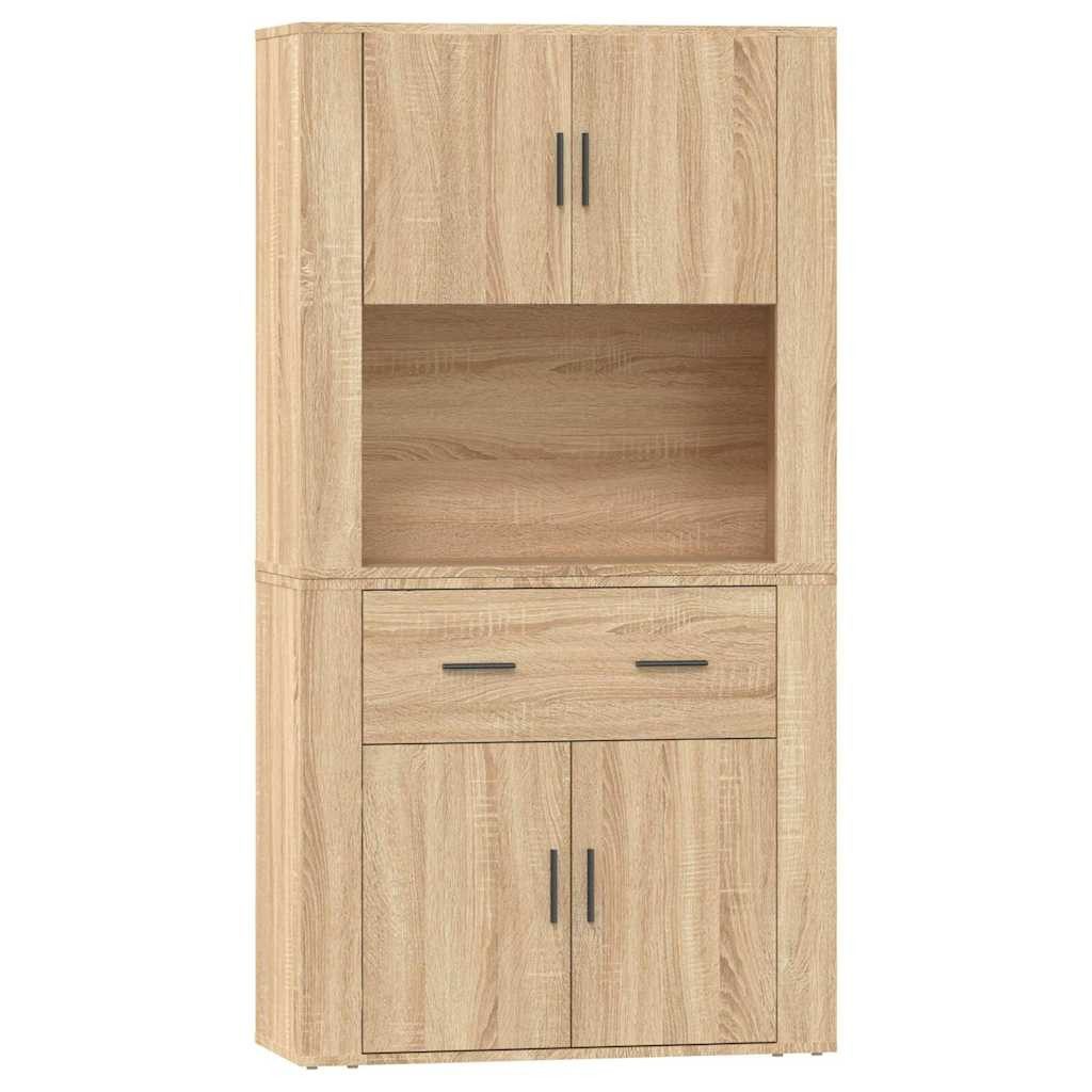 vidaXL Highboard Highboard Sonoma-Eiche Holzwerkstoff (1 St)