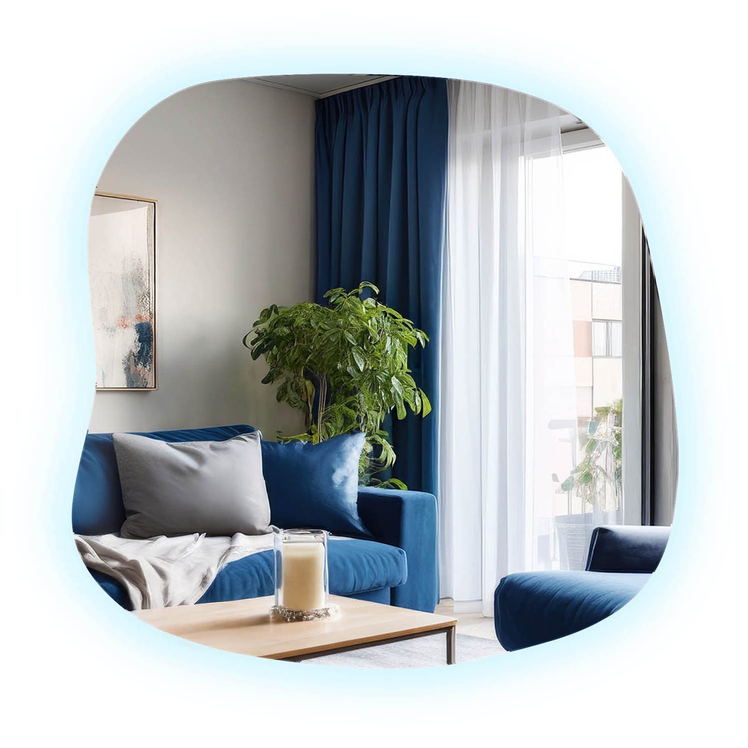 Tulup LED-Lichtspiegel Wandspiegel Beleuchtung Klecks Beleuchtet Unförmig Ausgefallene LED, Kühles Licht, Im Spiegel integrierte LED-Beleuchtung