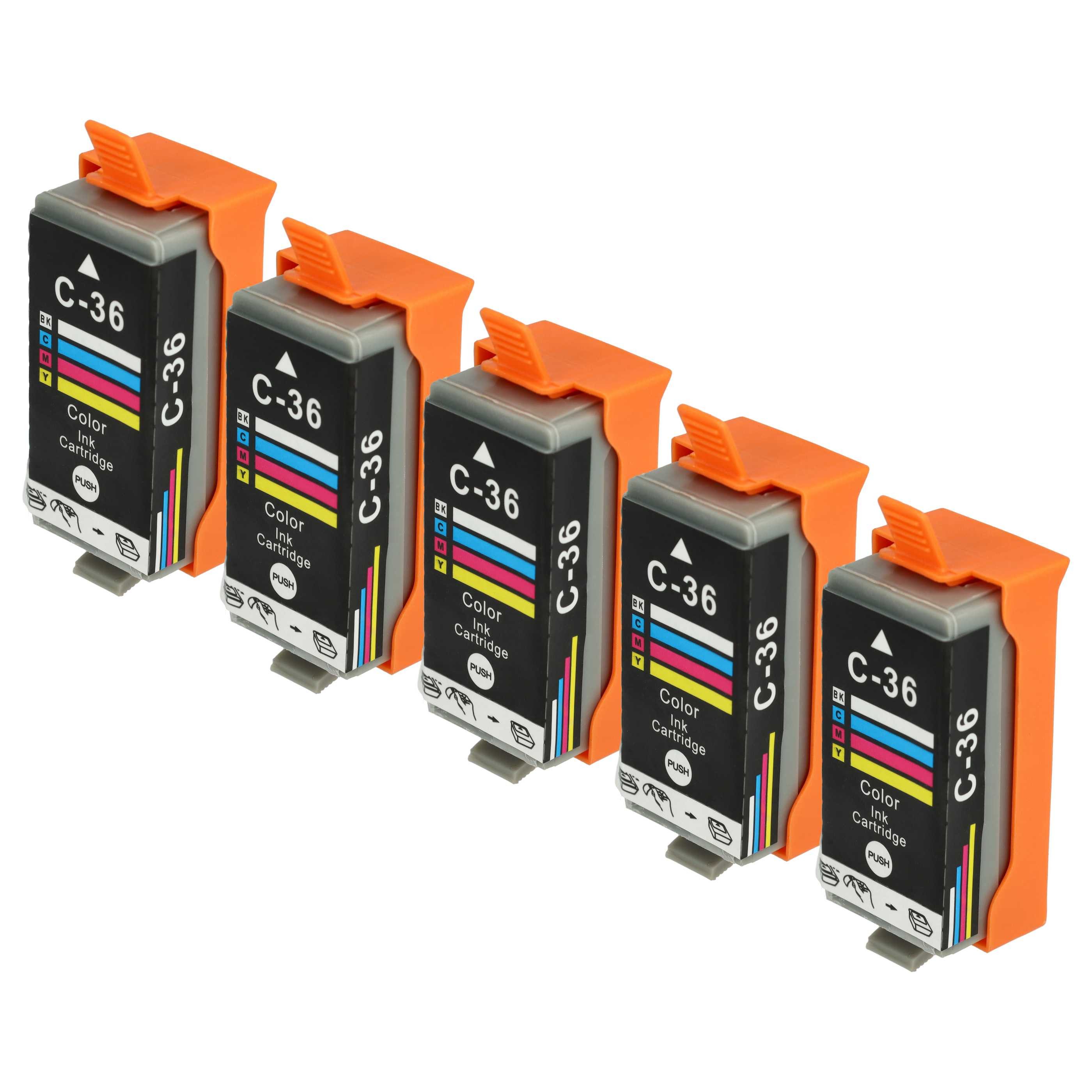 vhbw Ersatz für Canon CLI-36, CLI-36C für Tintenstrahldrucker Tintenpatrone