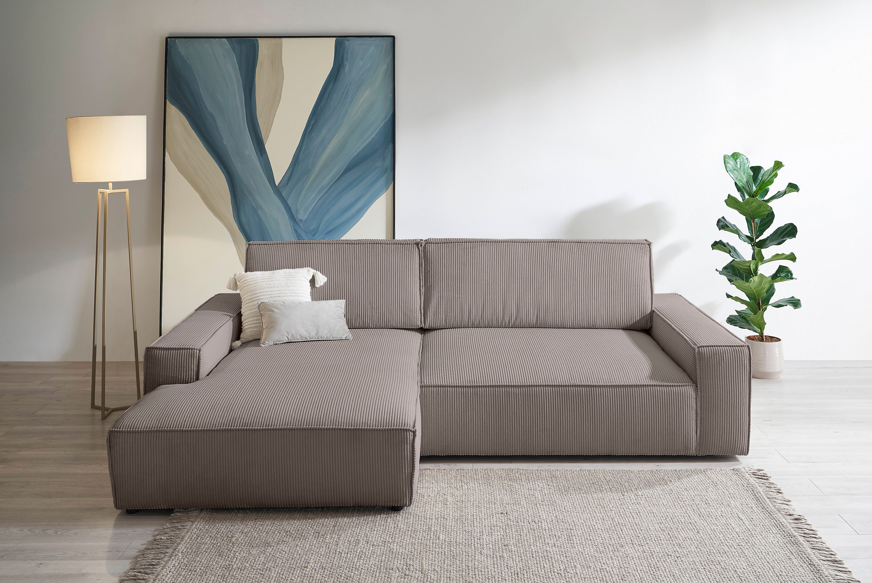 Home affaire Ecksofa NEU: SHERWOOD XXL 284, Big-Sofa L-Form, tiefe Sitzfläc günstig online kaufen