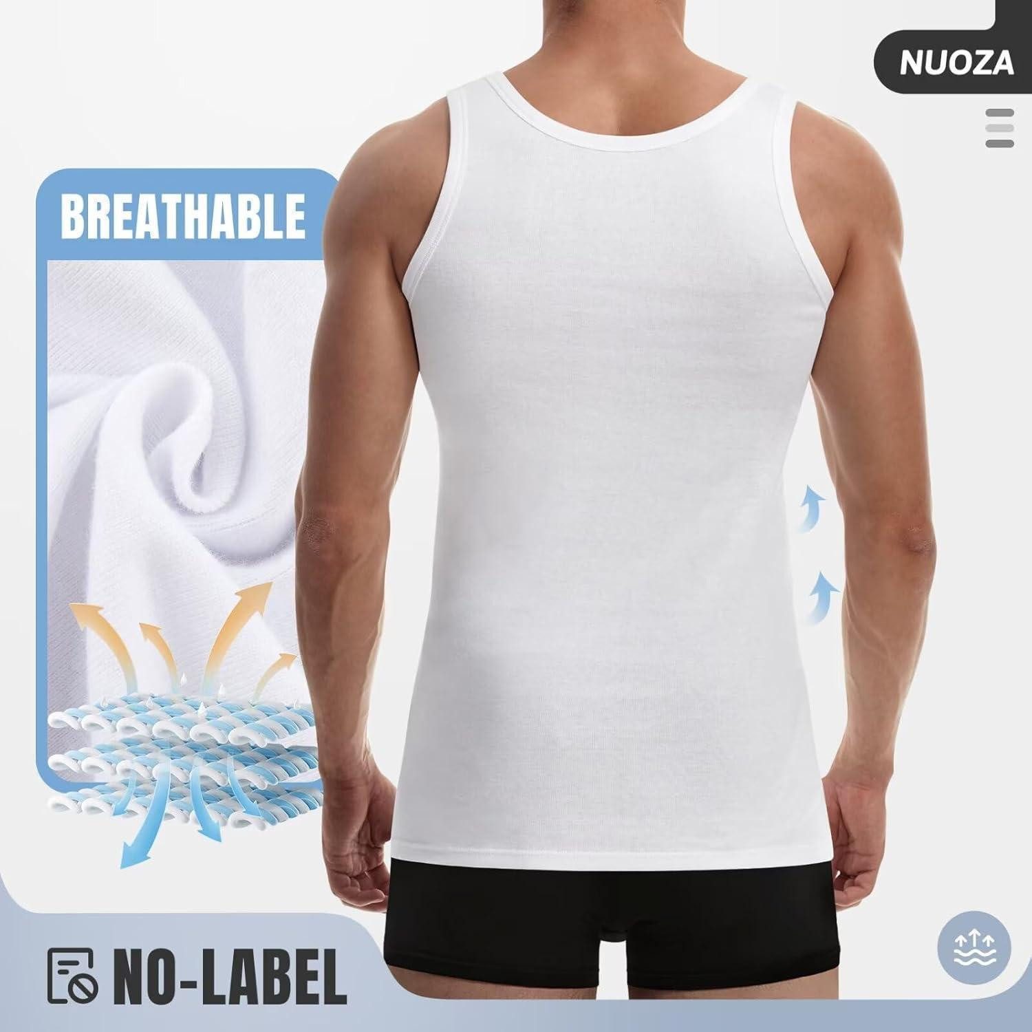 LuxusKollektion Tanktop Unterhemd Herren 3er Pack Baumwolle S