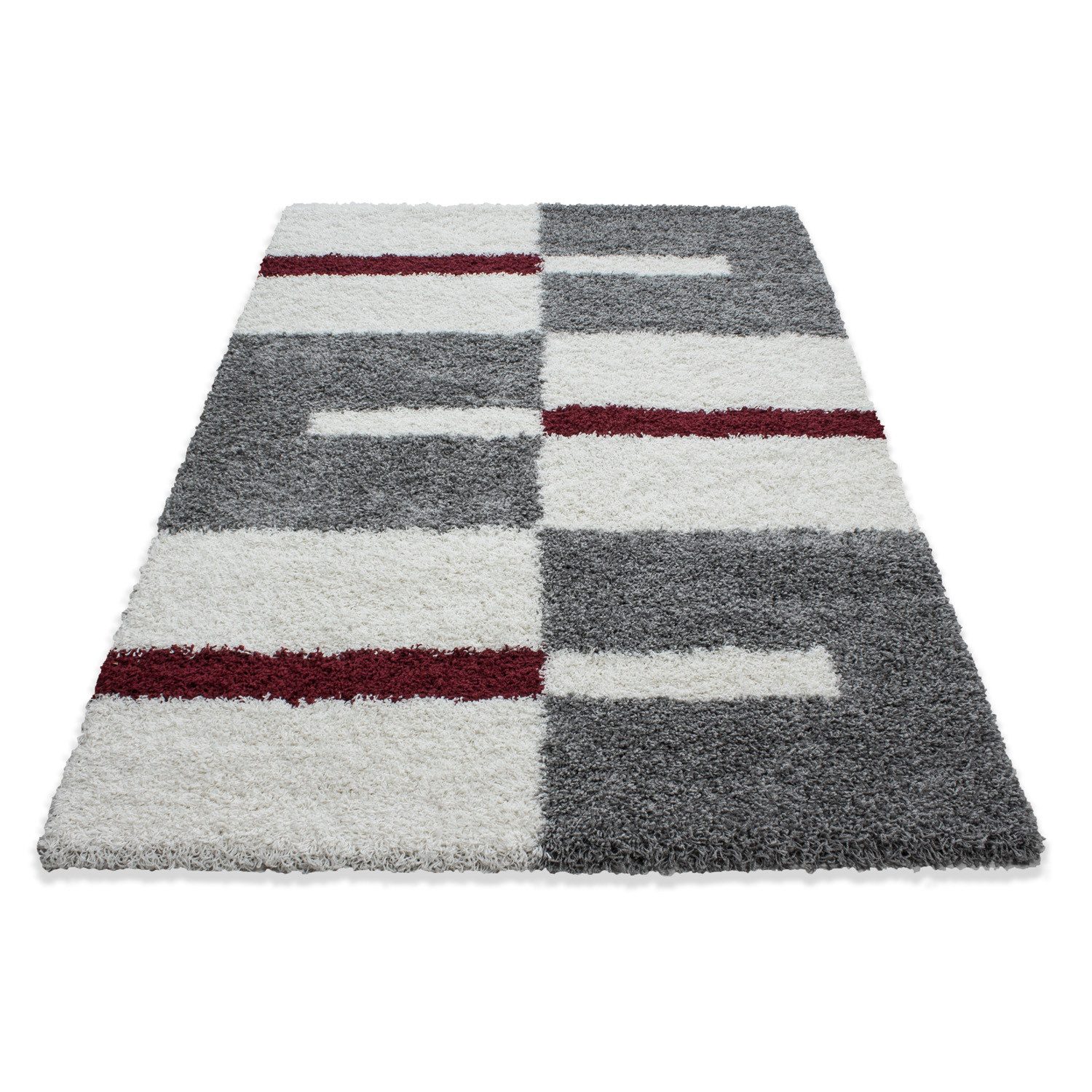 Carpettex Hochflor-Teppich Kariert Design, Rechteckig, Höhe: günstig online kaufen