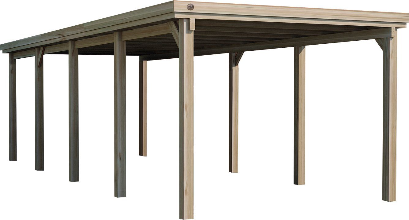 weka Einzelcarport 617 Gr.3, BxT: 322x802 cm, 215 cm Einfahrtshöhe