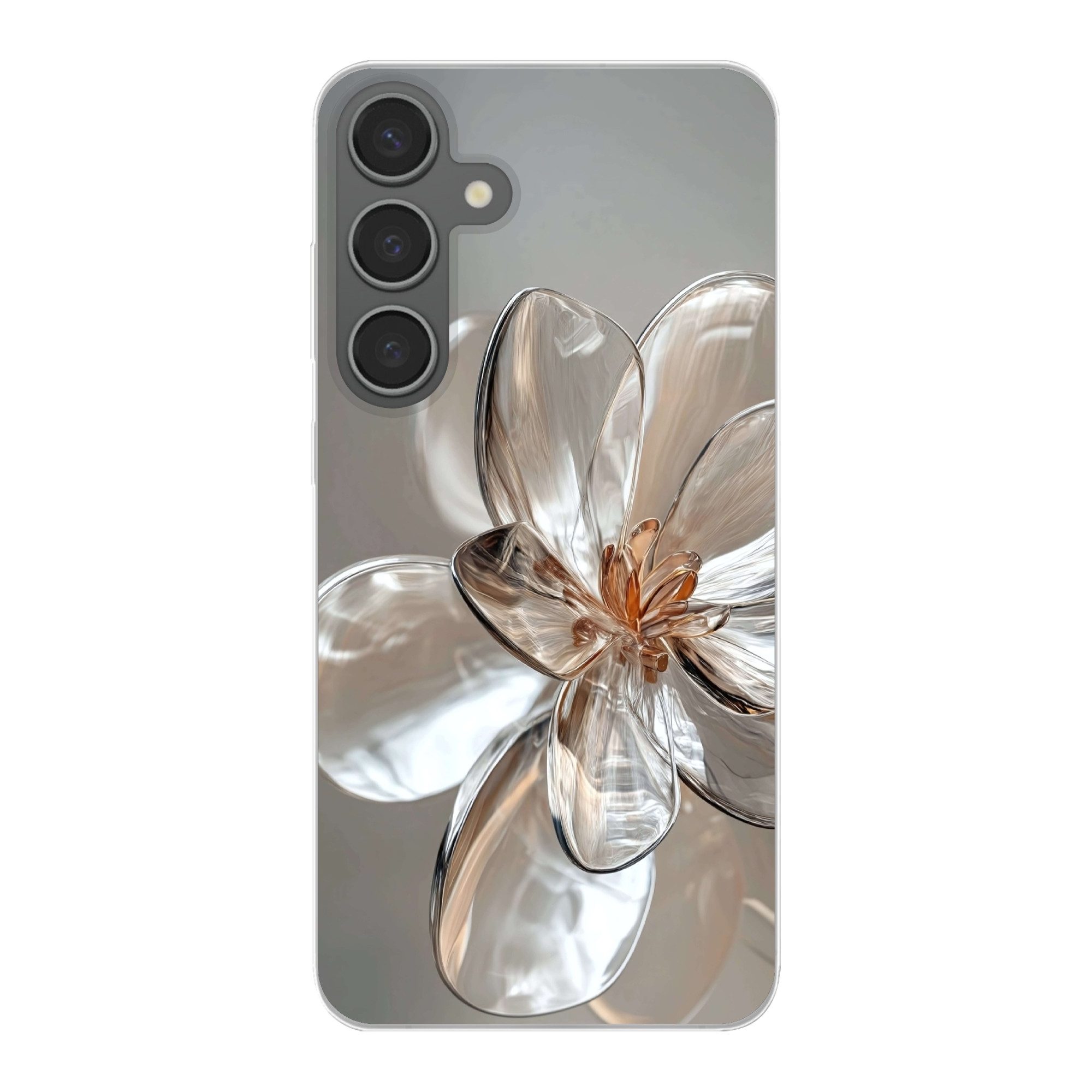 MuchoWow Handyhülle für Samsung Galaxy S24 Plus Blume - Gläser - Transluzent, Phone Case, Silikon, Schutzhülle Dünn