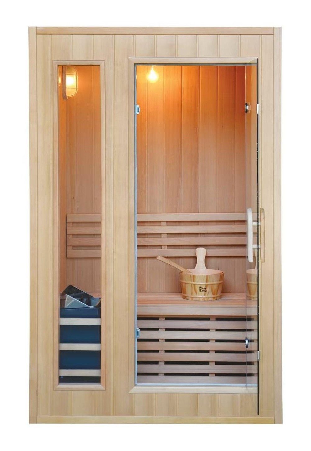 JVmoebel Saunahaus JVMoebel Outdoor-Sauna aus Massivholz mit Dampffunktion, (1-St) Made in Europa