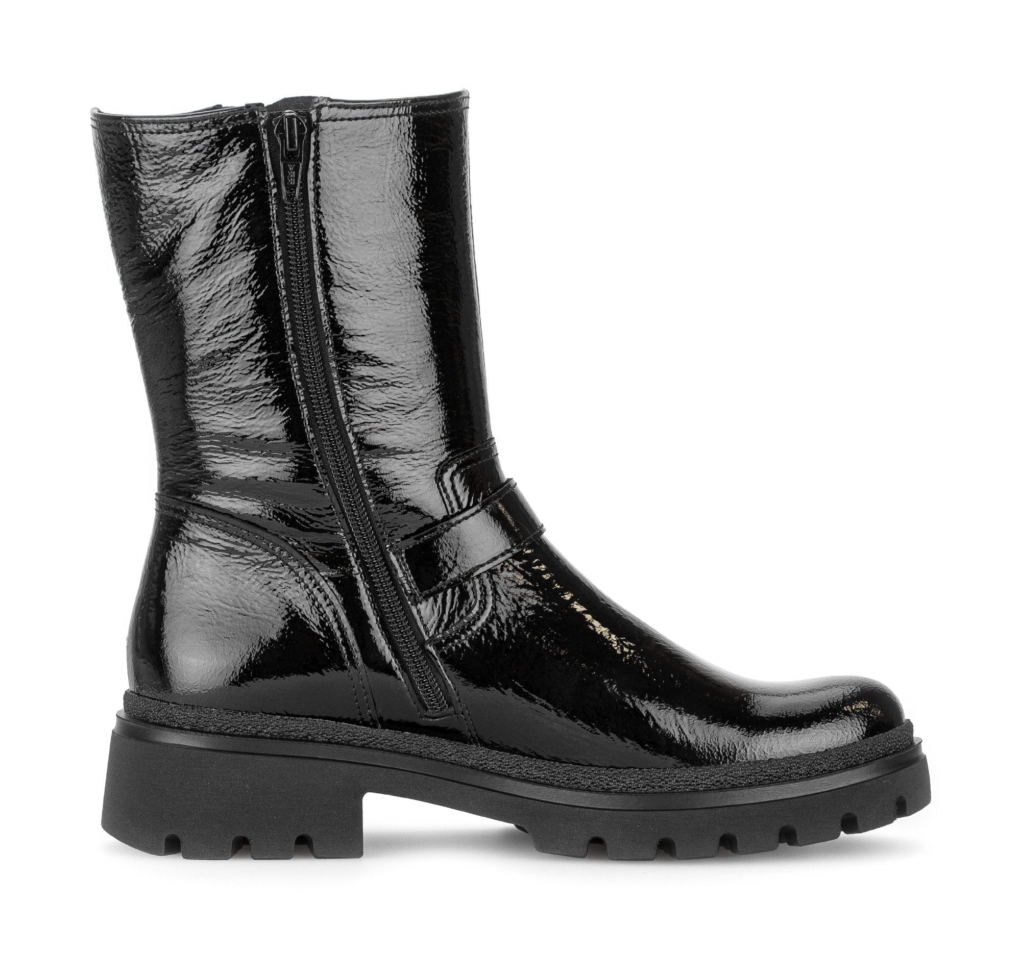 Gabor FLORENZ Bikerboots, Blockabsatz, Stiefelette mit einer Schafthöhe von 21 cm, G-Weite