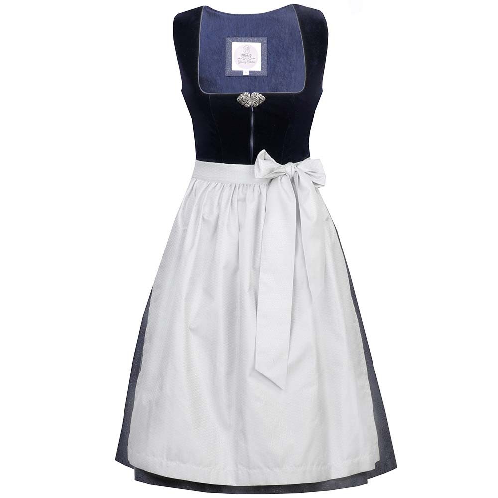 MarJo Dirndl Dirndl Heidi 65er Länge ocean blue/silber