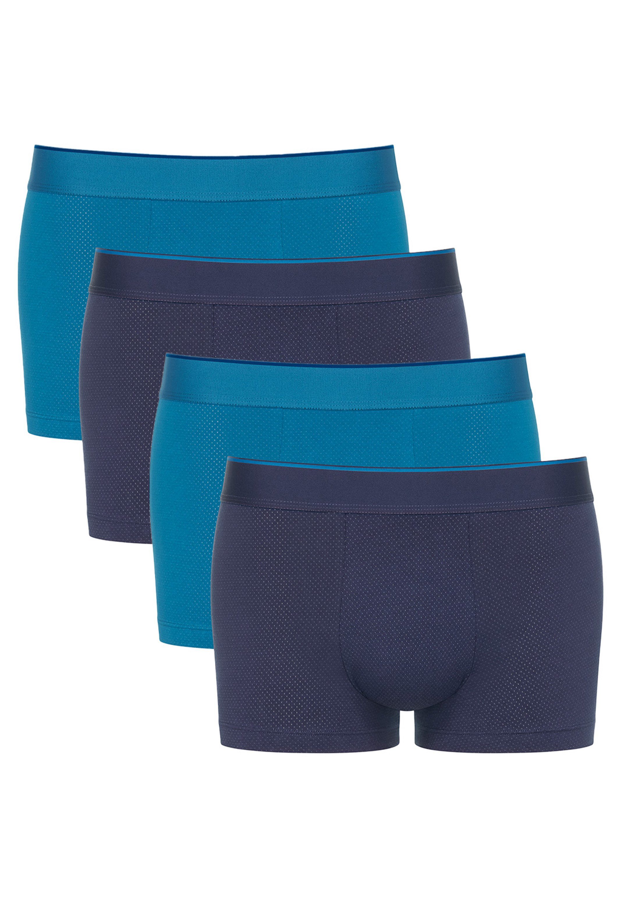 Blue-Dark - 4-St) Retro - EVER Pant Boxer (Spar-Set, 4er Eingriff Ohne Pack Sloggi Short Combination / Airy - Hipster Baumwolle